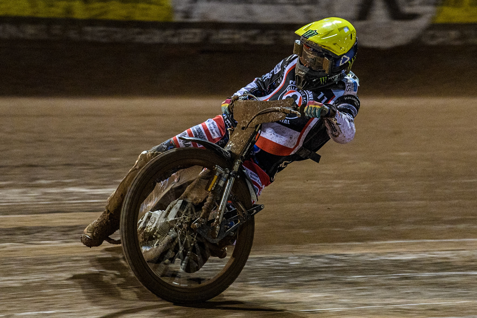 Sweden’s Fredrik Lindgren in action during the Peter Craven Memorial Trophy meeting at the National Speedway Stadium, Manchester on Monday 18th March 2024. (Photo: Ian Charles | MI News)