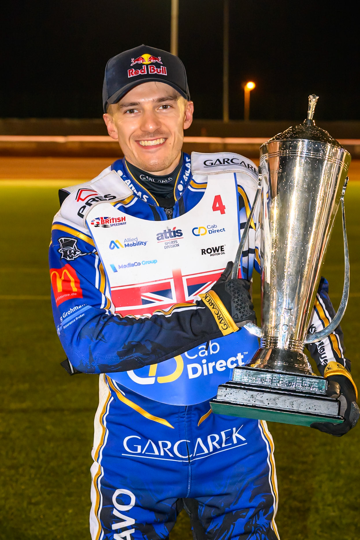 Robert Lambert (4)  2026 British Champion during the Cab Direct British Speedway Championship Final at the National Speedway Stadium, Manchester on Saturday 15th August 2026. (Photo: Ian Charles | MI News)