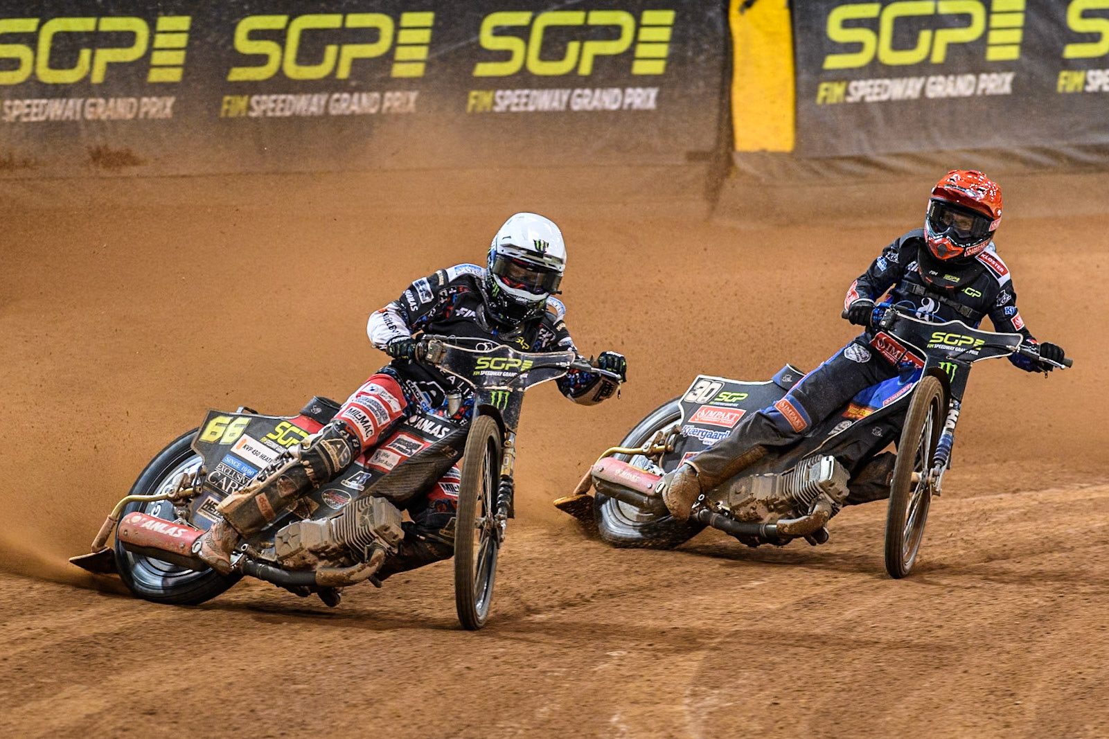 Fredrik Lindgren (66) of Sweden during the FIM Speedway Grand Prix of Great Britain at The Principality Stadium, Cardiff on Saturday 17th August 2024. (Photo: Ian Charles | MI News)