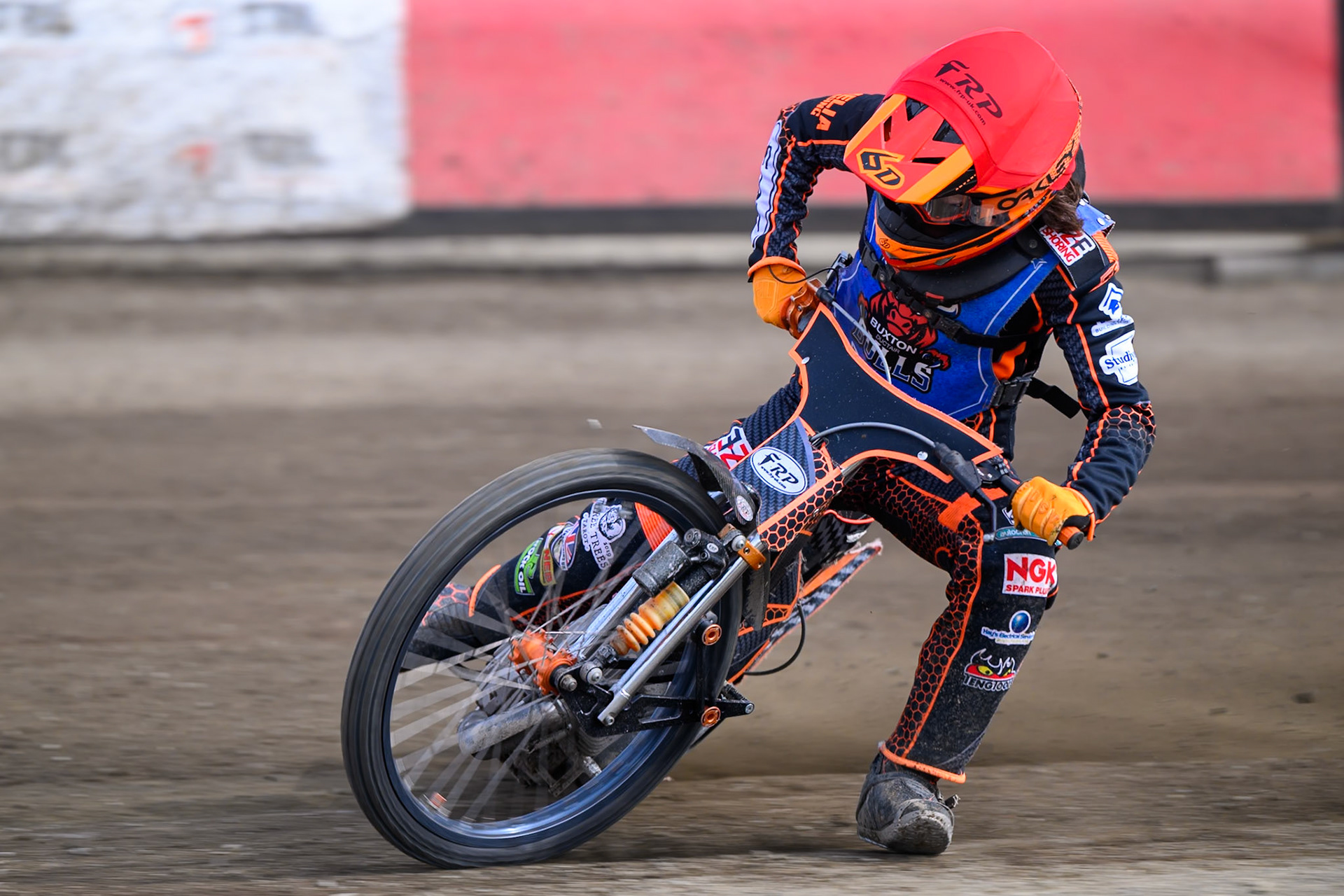 Jack Smith of Buxton Bulls in action during the WSRA National Development League match  between Buxton Bulls and Middlesborough Tigers at Hi-Edge Speedway, Buxton on Sunday 16th August 2026. (Photo: Ian Charles | MI News)