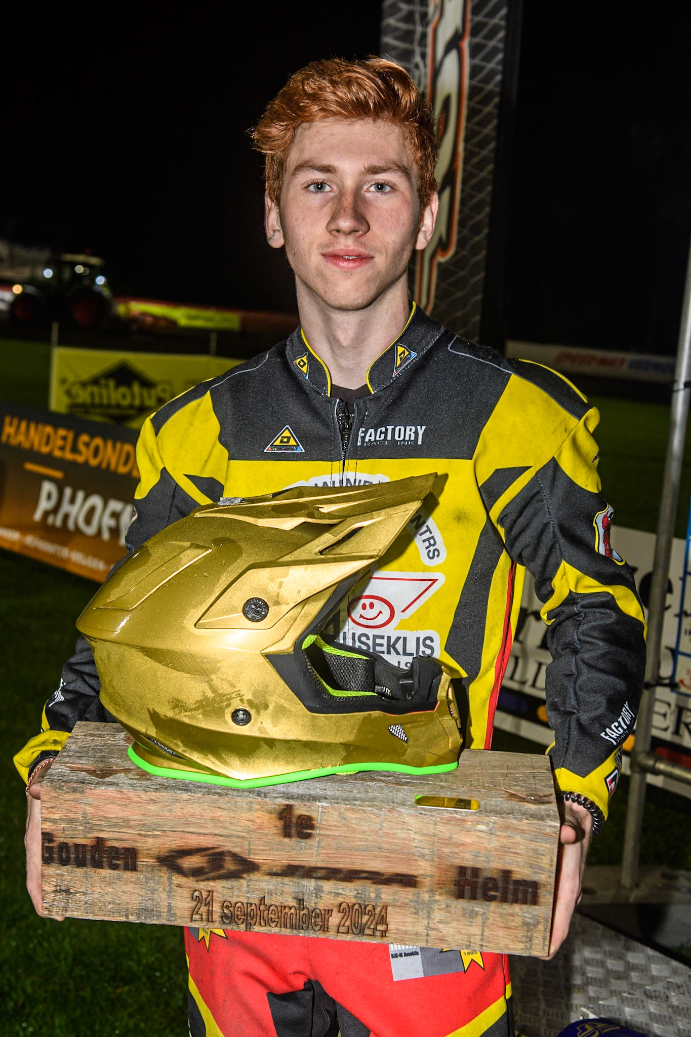 Damirs Filimonov of Latvia The winner of the Dutch Golden JOPA  Helmet during the Golden JOPA Helmet at Sportpark Veenoord, Veenoord, Netherlands on Saturday 21st September 2024. (Photo: Ian Charles | MI News)