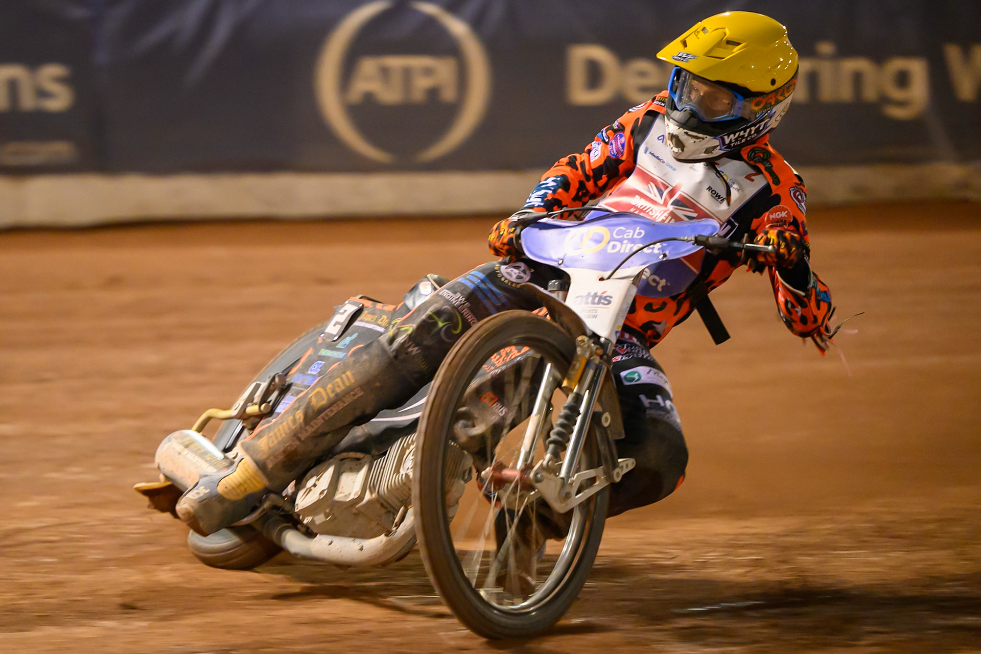Cooper Rushen (2) in action during the Cab Direct British Speedway Championship Final at the National Speedway Stadium, Manchester on Saturday 15th August 2026. (Photo: Ian Charles | MI News)