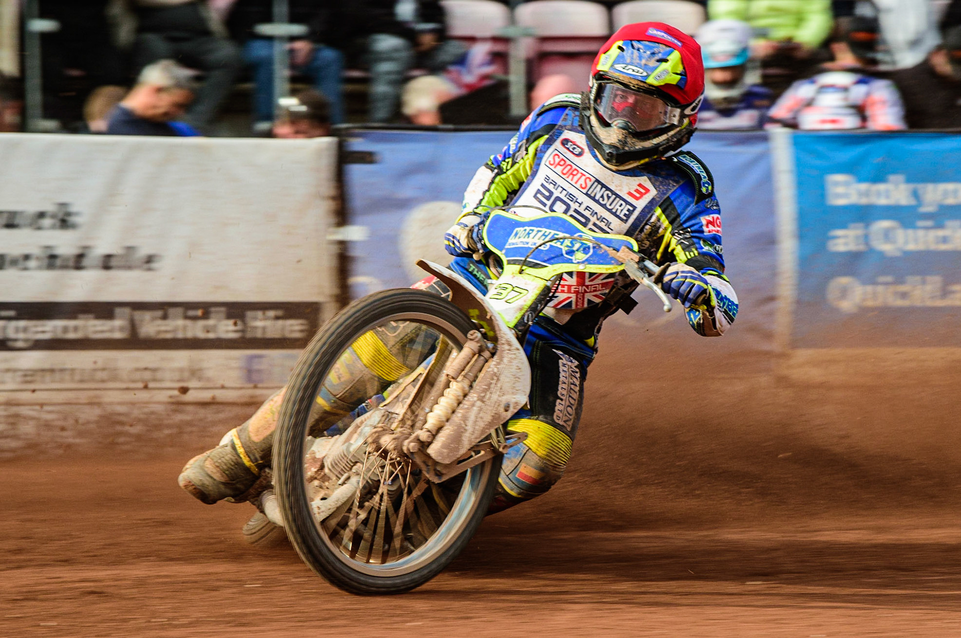 Chris Harris  in action  during the Sports Insure British Speedway Final, at the National Speedway Stadium, Manchester, on Sunday 18th September 2022. (Credit: Ian Charles | MI News )