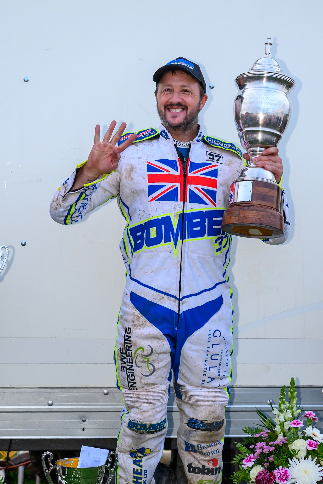 Chris Harris (37) - 4th consecutive British Masters Champion during the British Masters Grasstrack Championship at Lower Marsh Farm, Much Hoole, Preston in Lancashire, England on Sunday 13th September 2026. (Photo: Ian Charles | MI News)