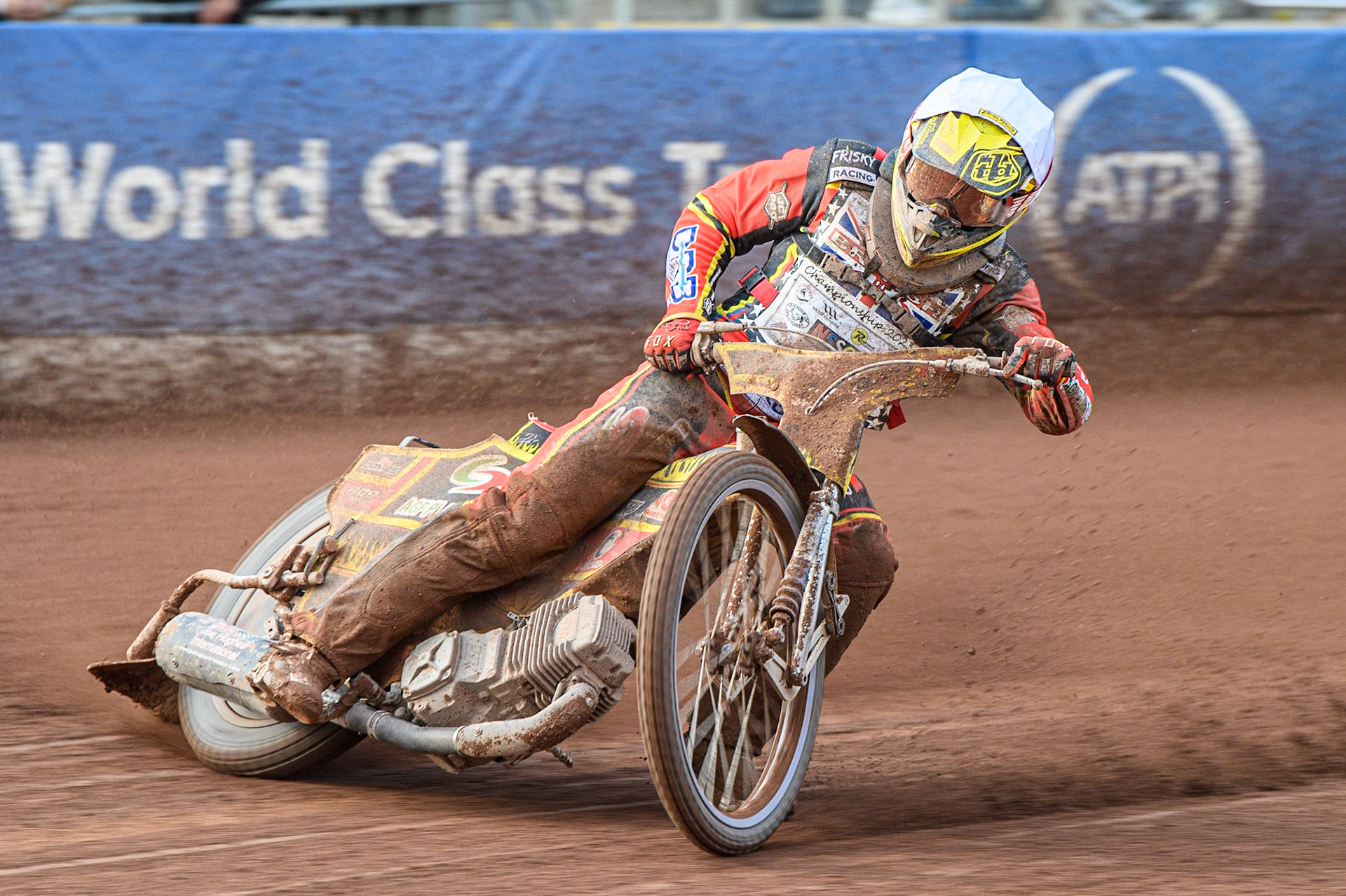 Max James  in action  during the British Youth Speedway Championships at the National Speedway Stadium, Manchester on Friday 21st July 2023. (Photo: Ian Charles | MI News)