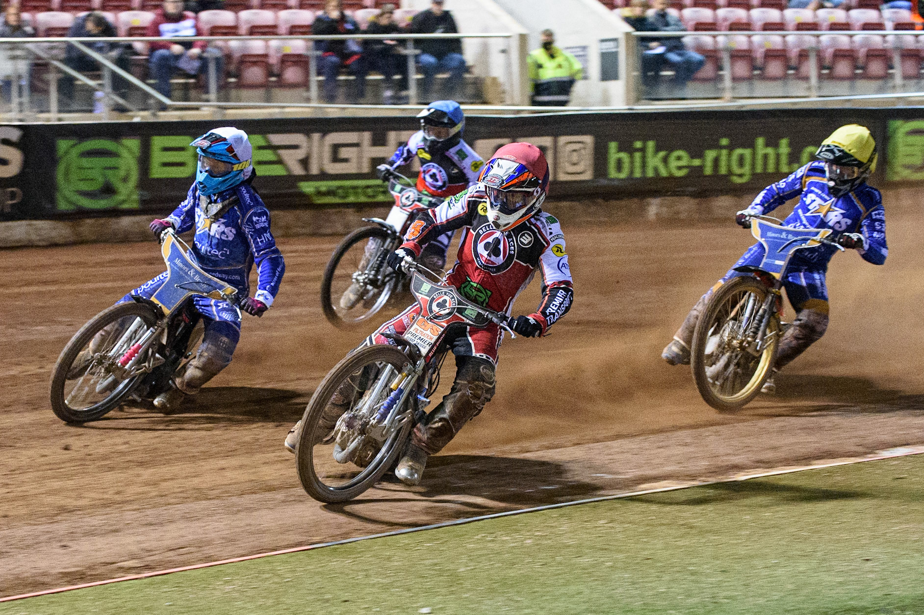 MANCHESTER, UK. SEPT 13TH   during the SGB Premiership match between Belle Vue Aces and King's Lynn Stars at the National Speedway Stadium, Manchester on Monday 13th September 2021. (Credit: Ian Charles | MI News)