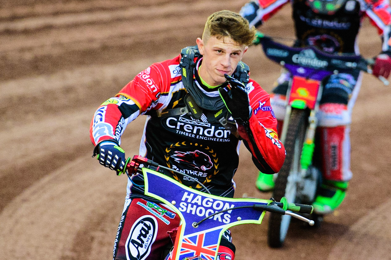 Jake Mulford  on the pre match parade during the SGB Premiership match between Belle Vue Aces and Peterborough at the National Speedway Stadium, Manchester on Monday 25th July 2022. (Credit: Ian Charles | MI News