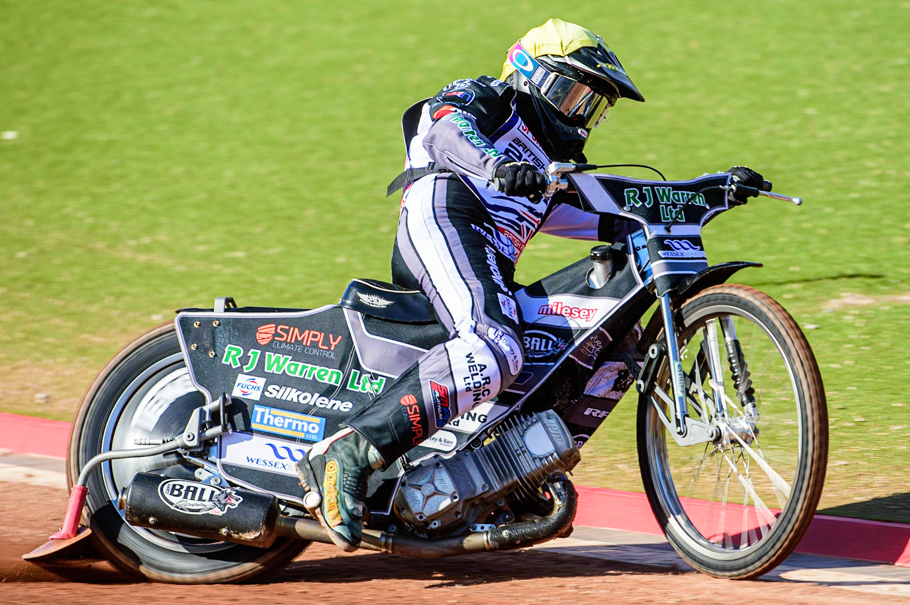 Danny King  in action  during the Sports Insure British Speedway Final, at the National Speedway Stadium, Manchester, on Sunday 18th September 2022. (Credit: Ian Charles | MI News )