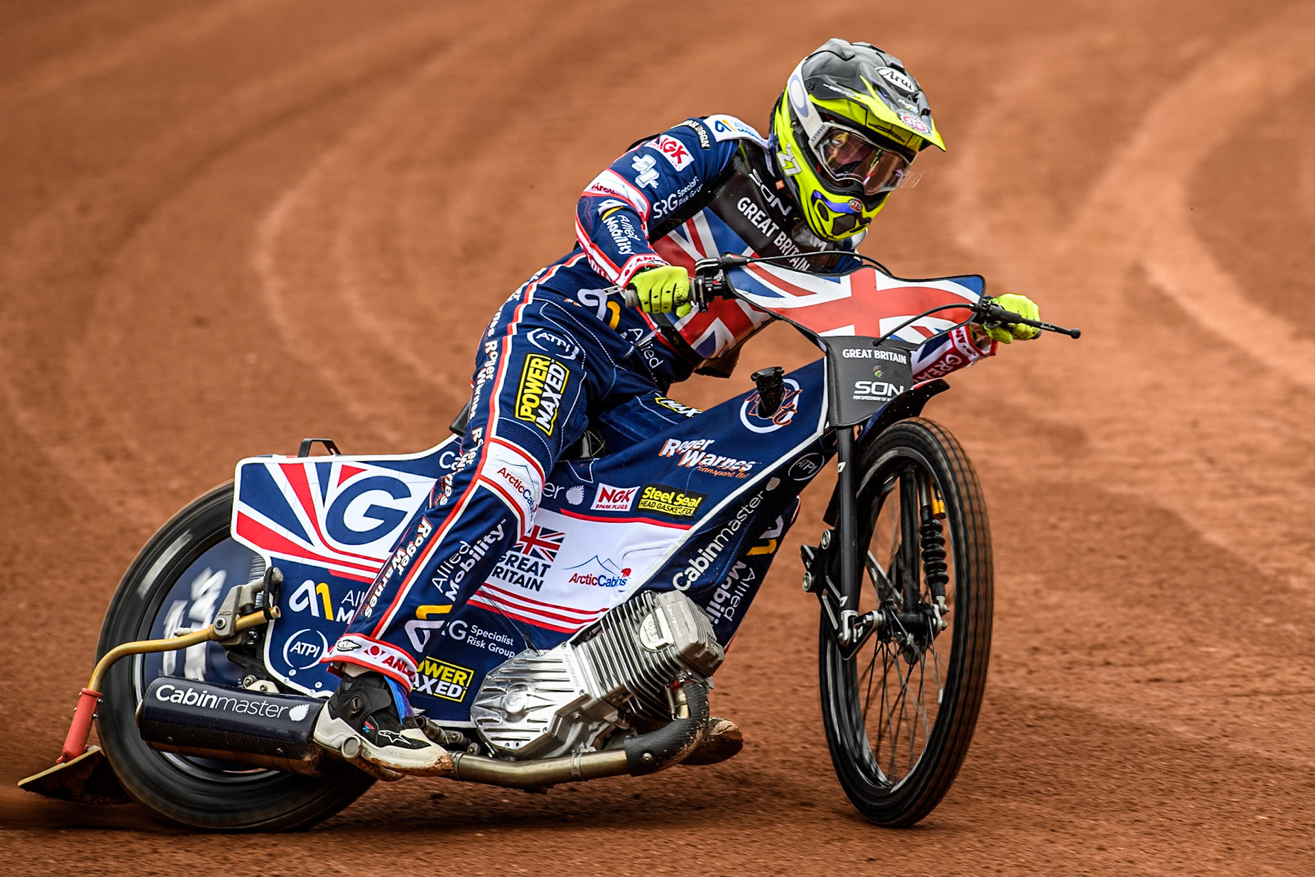 Tom Brennan of Great Britain practices during the Monster Energy FIM Speedway of Nation Semi Final 2 at the National Speedway Stadium, Manchester on Wednesday 10th July 2024. (Photo: Ian Charles | MI News)