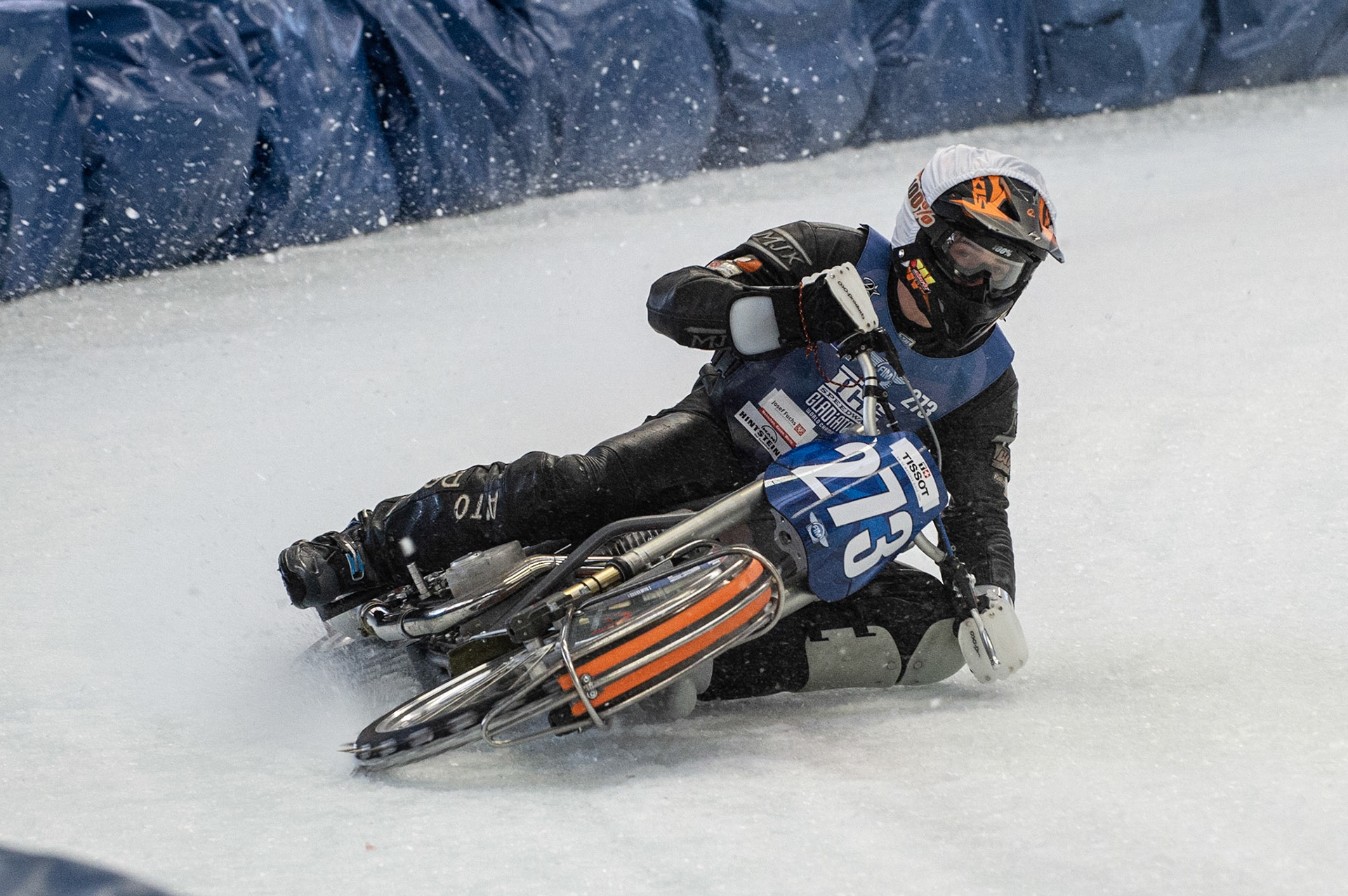 Photo: Ian Charles

Jimmy Tuinstra (273) in action 

FIM Ice Speedway Gladiators World Championship, Event 4.2, Max-Aicher-Arena, Inzell, Germany, Sunday 17 March 2019