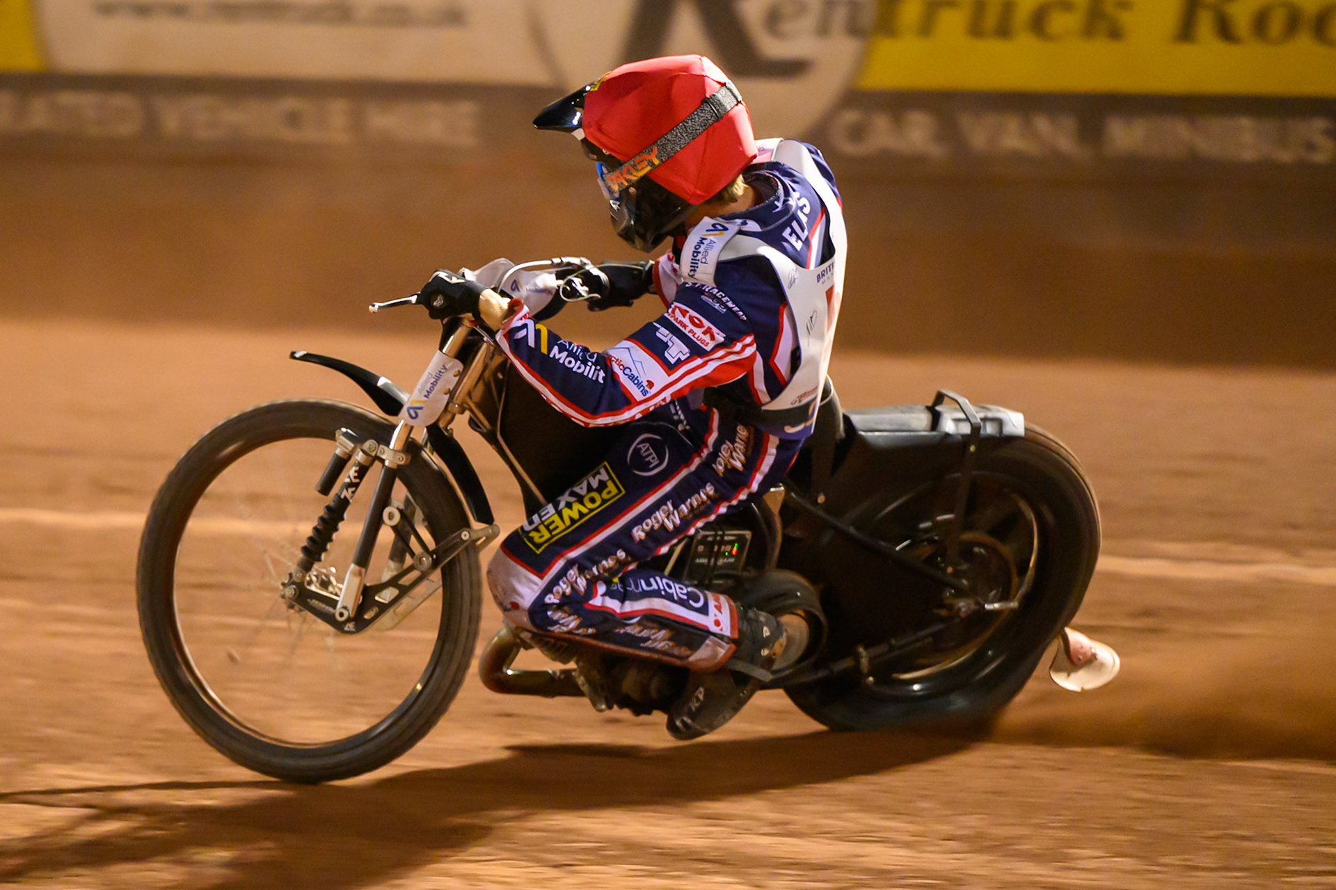 Adam Ellis (5) in action during the Cab Direct British Speedway Championship Final at the National Speedway Stadium, Manchester on Saturday 15th August 2026. (Photo: Ian Charles | MI News)