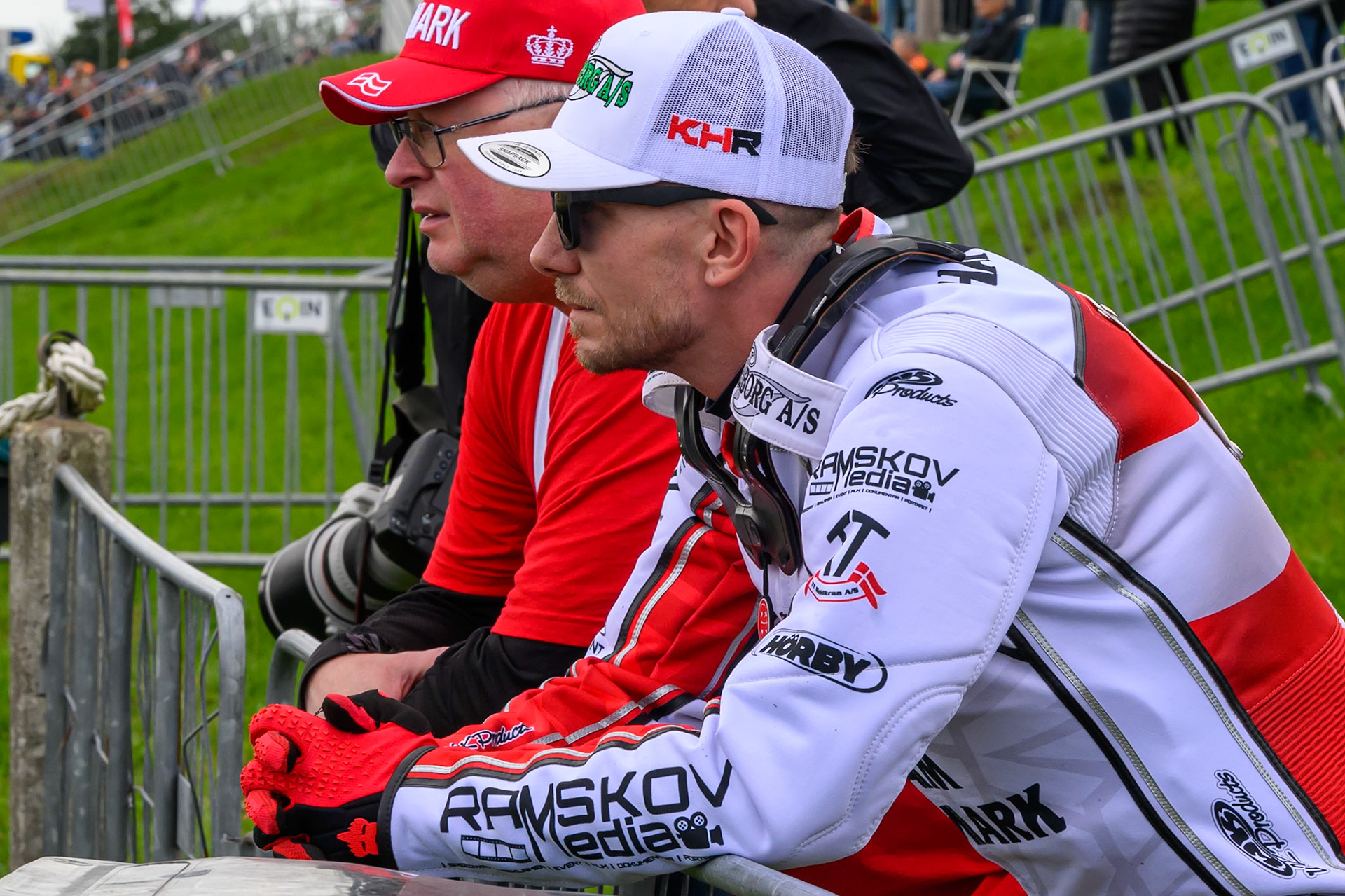 Kenneth Kruse Hansen (1) of Denmark  watches practice during practice for  the FIM Long Track of Nations 2026 at the Speed Centre Roden in the Netherlands on Sunday 20th September 2026. (Photo: Ian Charles | MI News)