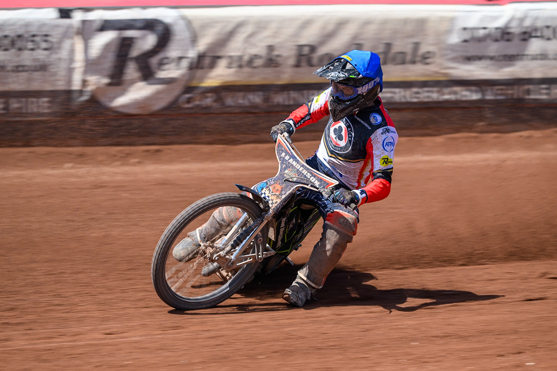 Kye Thomson, Guest Rider for Belle Vue Aces in action during the Rowe Motor Oil Premiership match between Belle Vue Aces and Sheffield Tigers at the National Speedway Stadium, Manchester on Monday 25th May 2026. (Photo: Ian Charles | MI News)