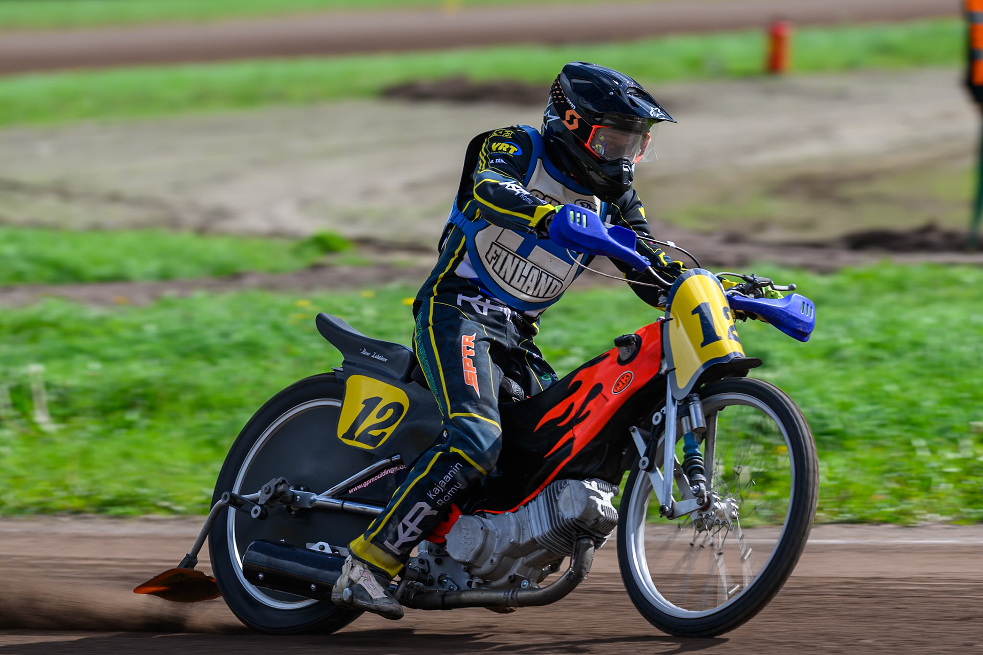 Ossi Rantala (12) of Finland during practice for  the FIM Long Track of Nations 2026 at the Speed Centre Roden in the Netherlands on Sunday 20th September 2026. (Photo: Ian Charles | MI News)