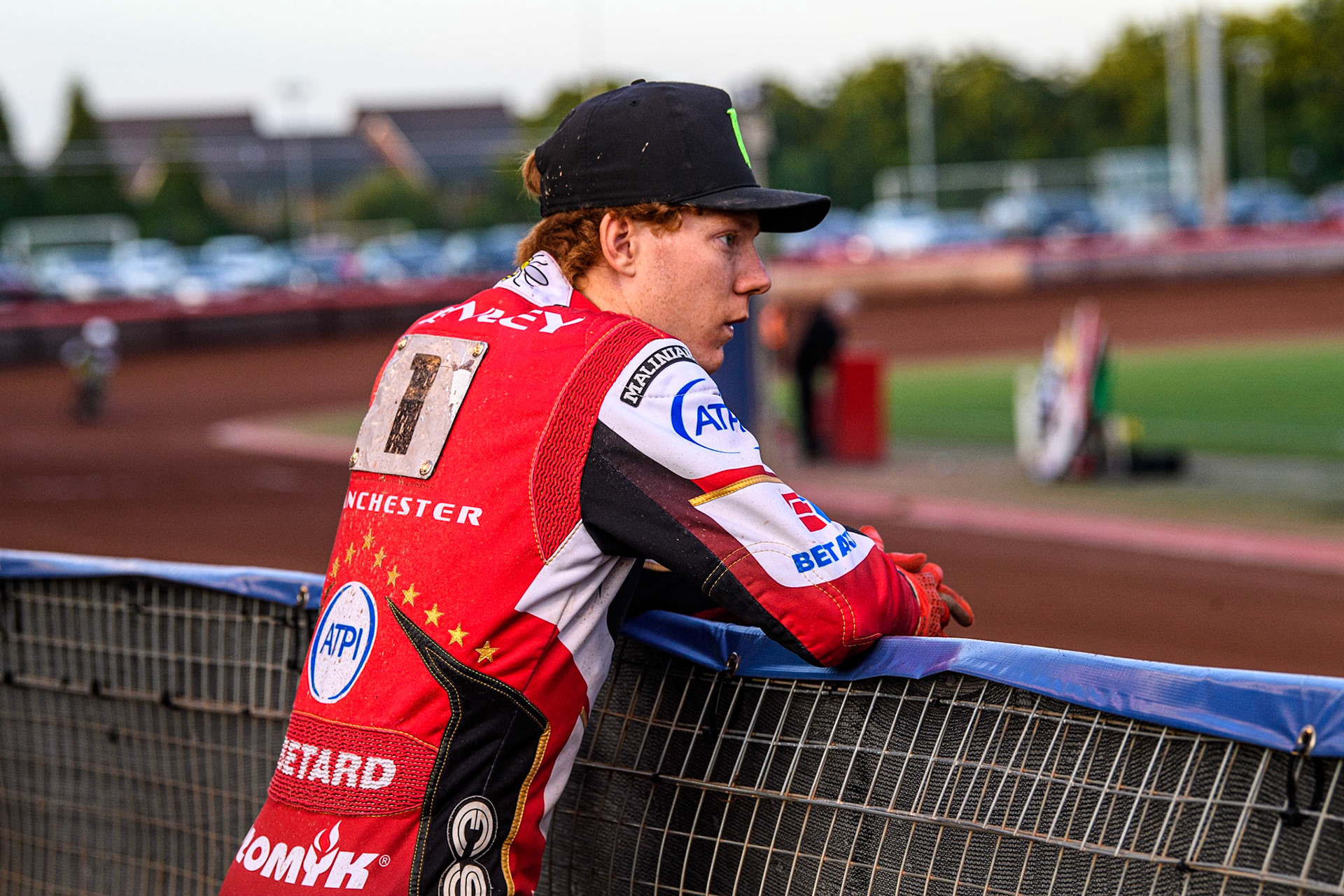 Dan Bewley watches the track prep during the Sports Insure Premiership match between Belle Vue Aces and Ipswich Witches at the National Speedway Stadium, Manchester on Monday 17th July 2023. (Photo: Ian Charles | MI News)