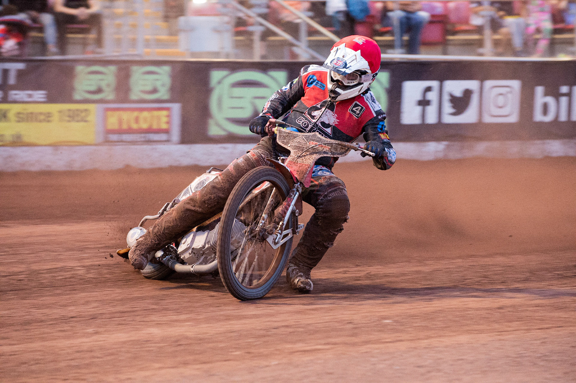 Photo: Ian Charles

Danny Phillips in action 

Belle Vue Colts v Leicester Cubs, SGB National League, Belle Vue National Speedway Stadium, Manchester, Thursday 8  August  2019
