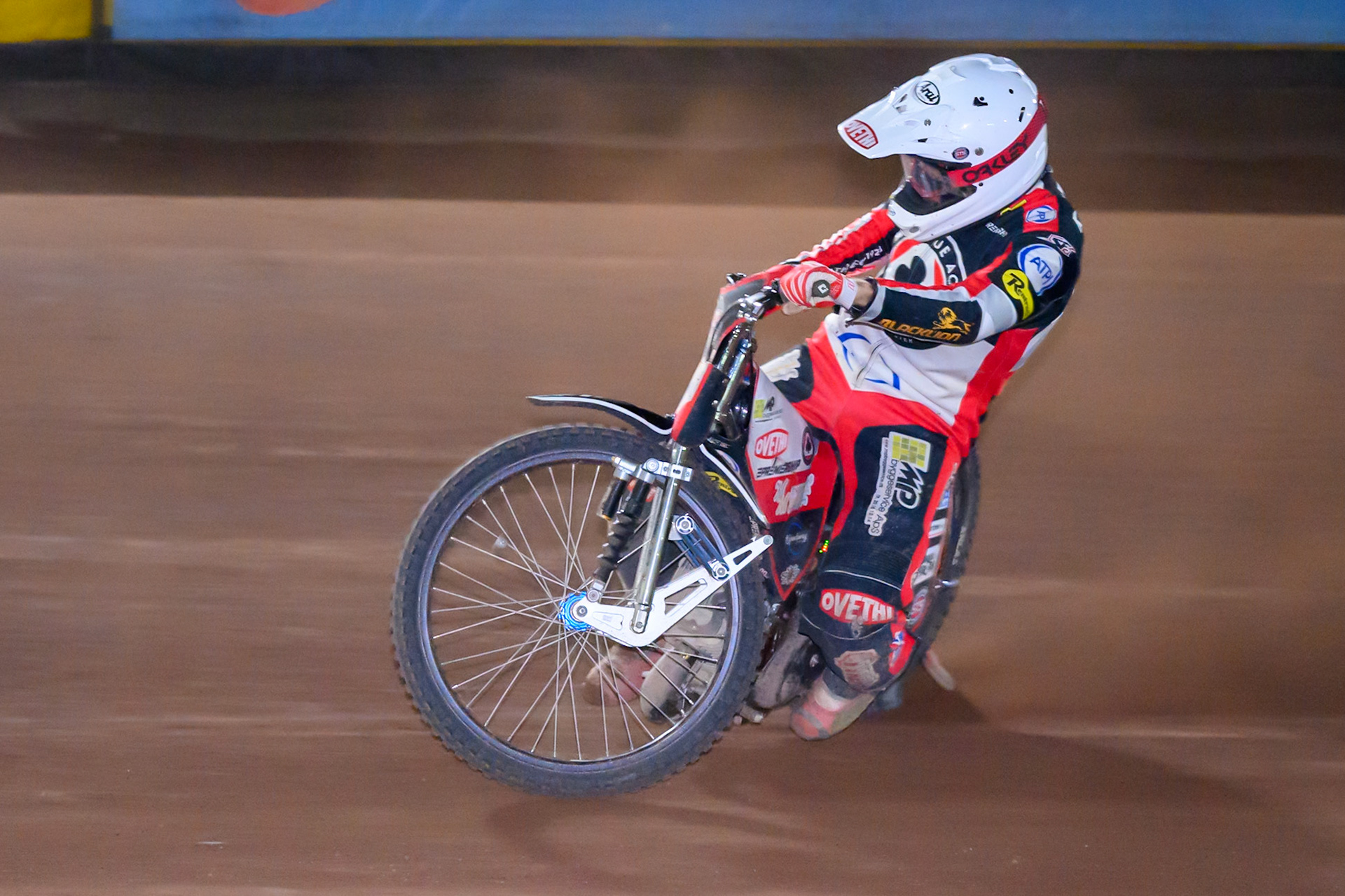 Peter Kildemand of Belle Vue Aces  in action during the Rowe Motor Oil Premiership match between Leicester Lions and Belle Vue Aces at the Hydroscan Arena, Leicester on Monday 7th September 2026. (Photo: Ian Charles | MI News)
