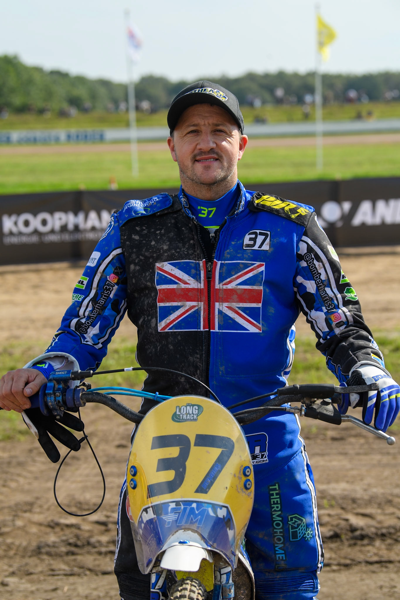 Chris Harris (37)of Great Britain during the FIM Long Track World Championship Final 5 at the Speed Centre Roden, Roden, Netherlands on Sunday 22nd September 2024. (Photo: Ian Charles | MI News)