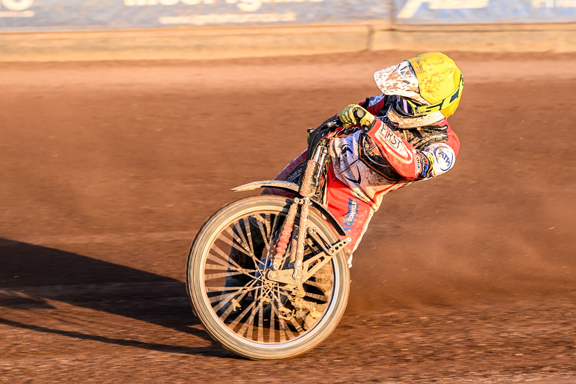 Belle Vue Aces' Jake Mulford in action during the Rowe Motor Oil Premiership match between Leicester Lions and Belle Vue Aces at the Hydroscand Arena, Leicester on Thursday 19th June 2025. (Photo: Ian Charles | MI News)
