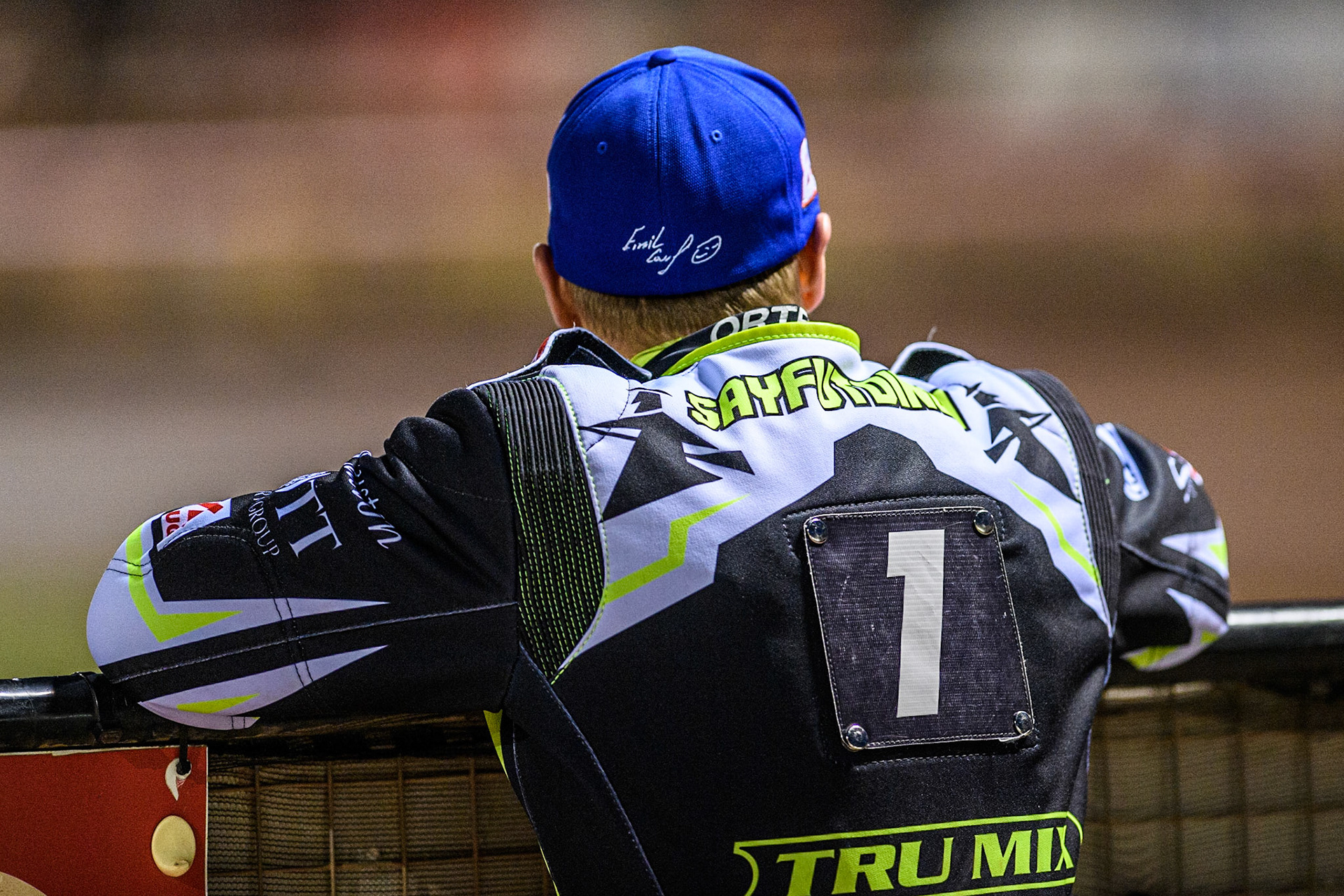 \ip1 checks out the track during the Sports Insure Premiership Semi Final Playoff 2nd leg match between Belle Vue Aces and Ipswich Witches at the National Speedway Stadium, Manchester on Monday 25th September 2023. (Photo: Ian Charles | MI News)