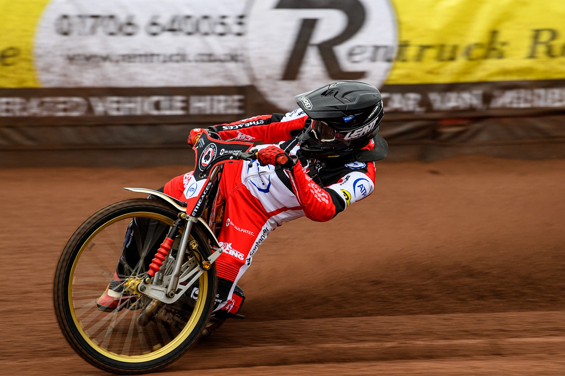 Belle Vue Aces' rider Norick Blödorn in action during the Belle Vue Aces Media Day at the National Speedway Stadium, Manchester on Monday 11th March 2024. (Photo: Ian Charles | MI News)