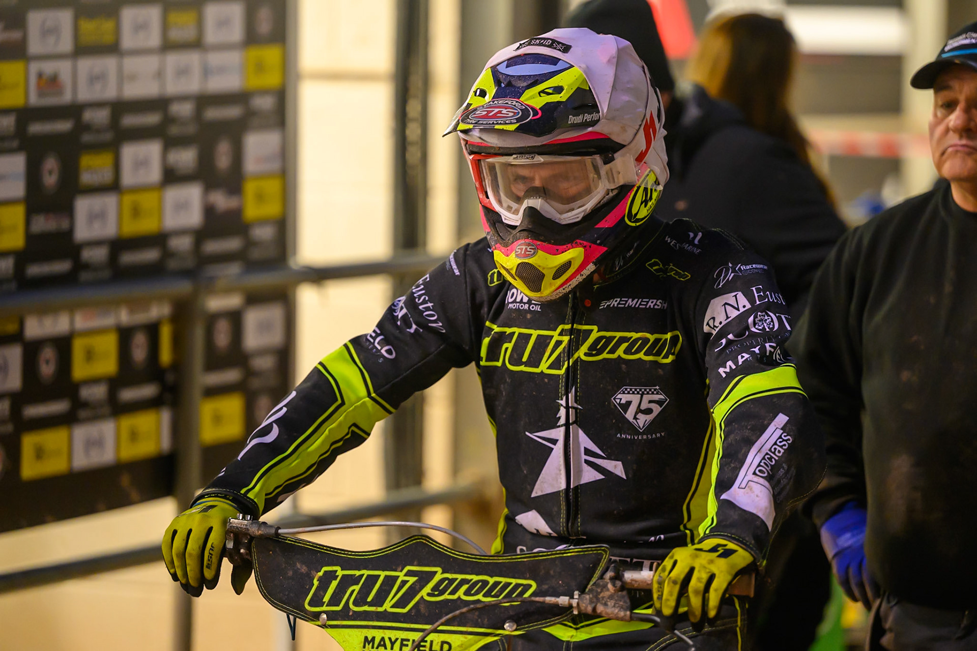 Richard Lawson of Ipswich Witches waits to go out during the Rowe Motor Oil Premiership match between Belle Vue Aces and Ipswich Witches at the National Speedway Stadium, Manchester on Monday 20th April 2026. (Photo: Ian Charles | MI News)