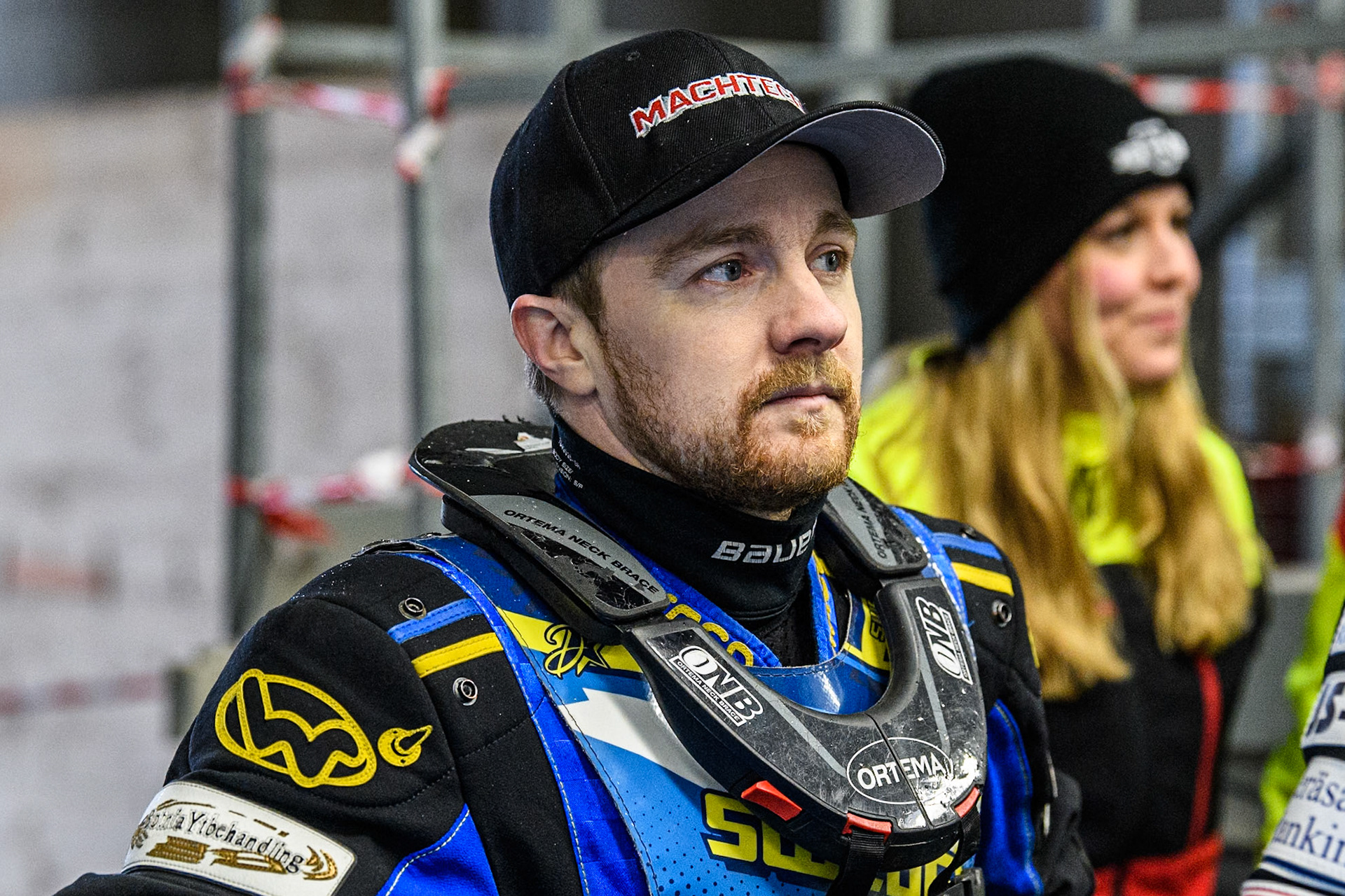 Defending World Champion Martin Haarahiltunen (199) of Sweden during practice for  the Ice Speedway Gladiators World Championship Finals 1 &amp; 2 at Max-Aicher-Arena, Inzell on Friday 14th March 2025. (Photo: Ian Charles | MI News)