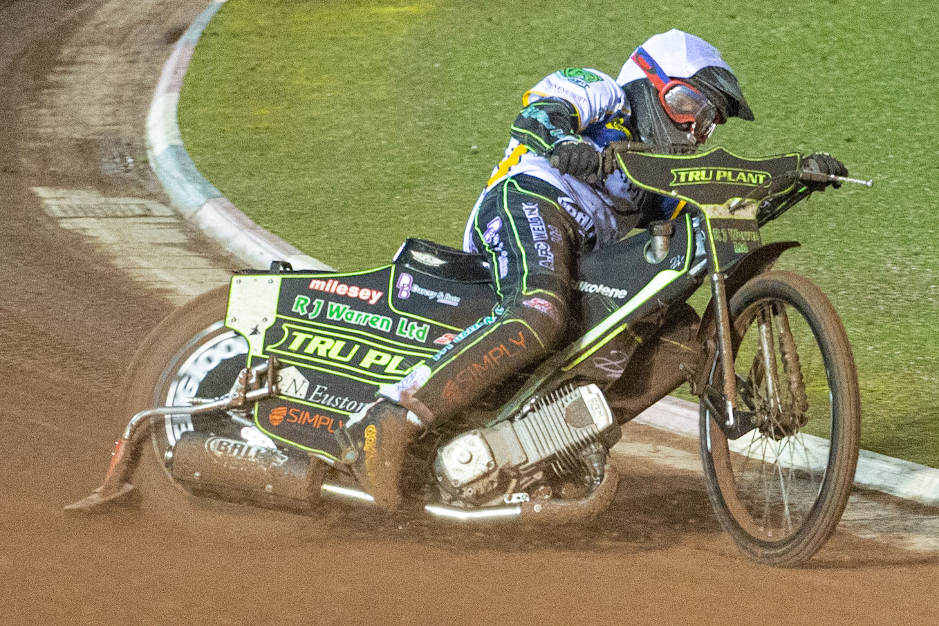 Photo: Ian CharlesDanny King of the 'ATPI' All Stars in action Belle Vue ‘Bikerite ’Aces v ‘ATPI’ All Stars, Premiership Challenge, National Speedway Stadium, Manchester Thursday  24  September  2020
