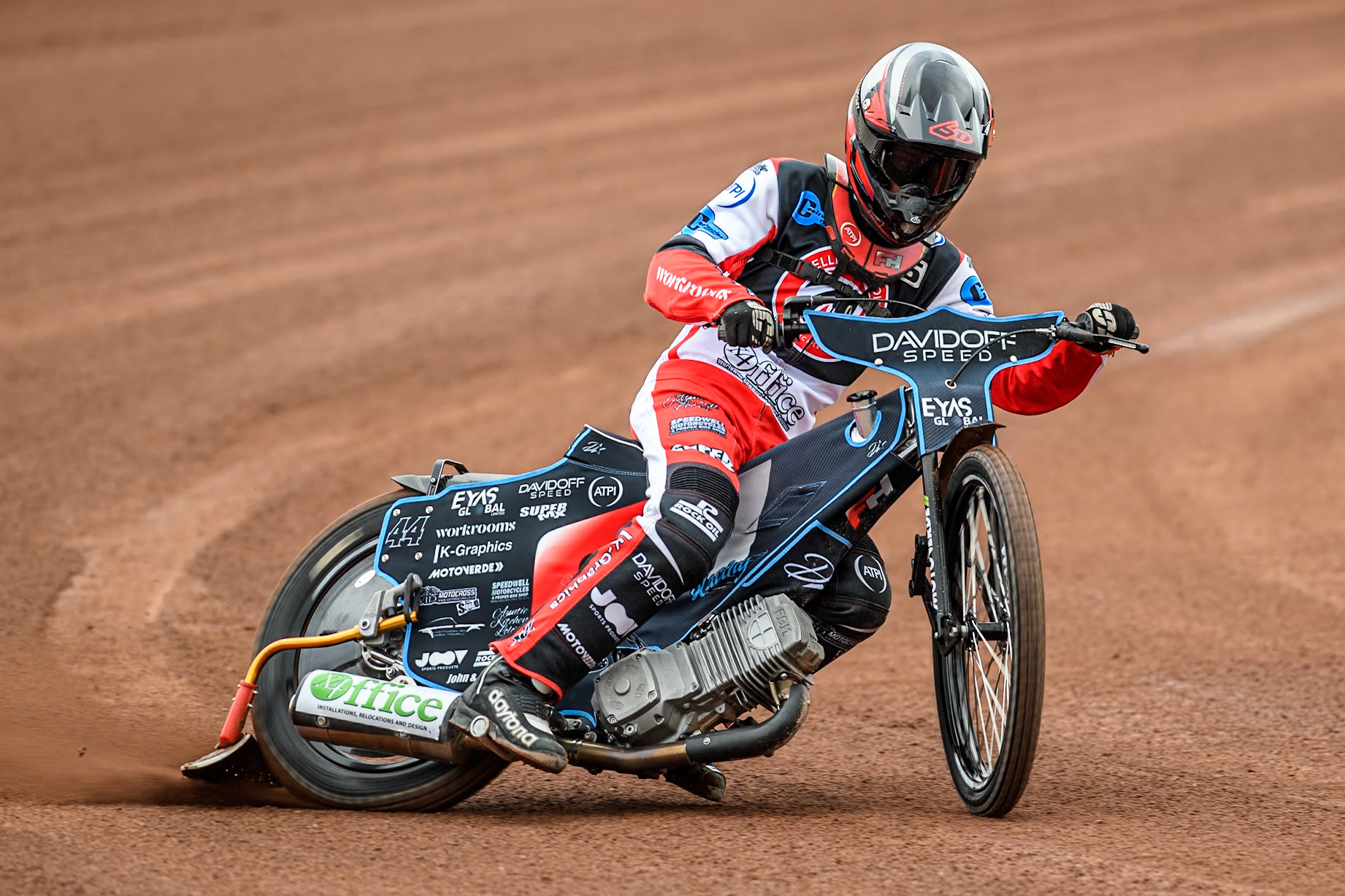 Belle Vue Colts' rider Freddy Hodder in action during the Belle Vue Aces Media Day at the National Speedway Stadium, Manchester on Monday 11th March 2024. (Photo: Ian Charles | MI News)