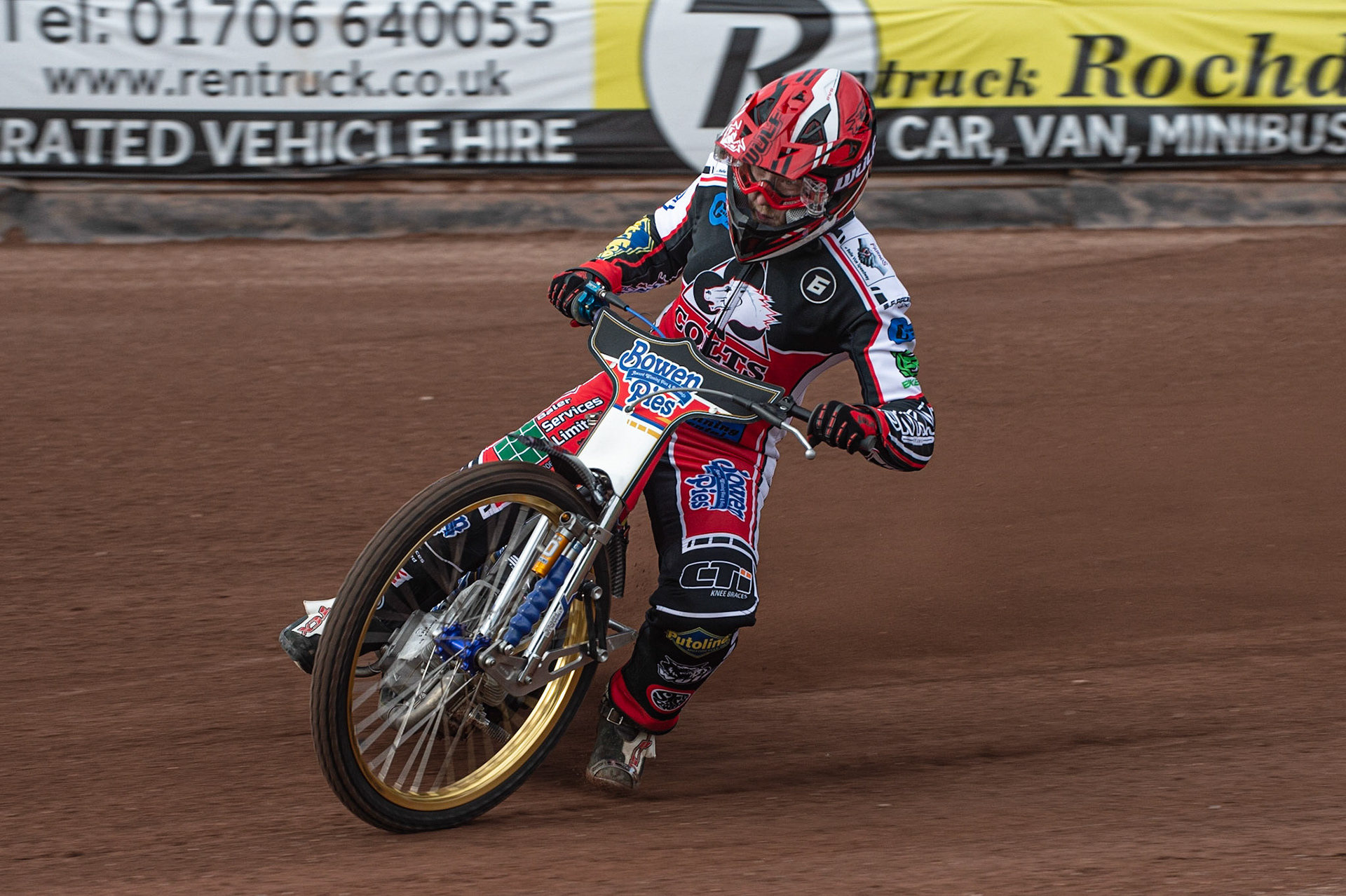 MANCHESTER, ENGLAND  - March 12  Paul Bowen of Belle Vue Colts in action   during The Belle Vue Speedway Media Day, at The National Speedway Stadium, Manchester, on Thursday 12 March 2020. (Credit: Ian Charles | MI News)