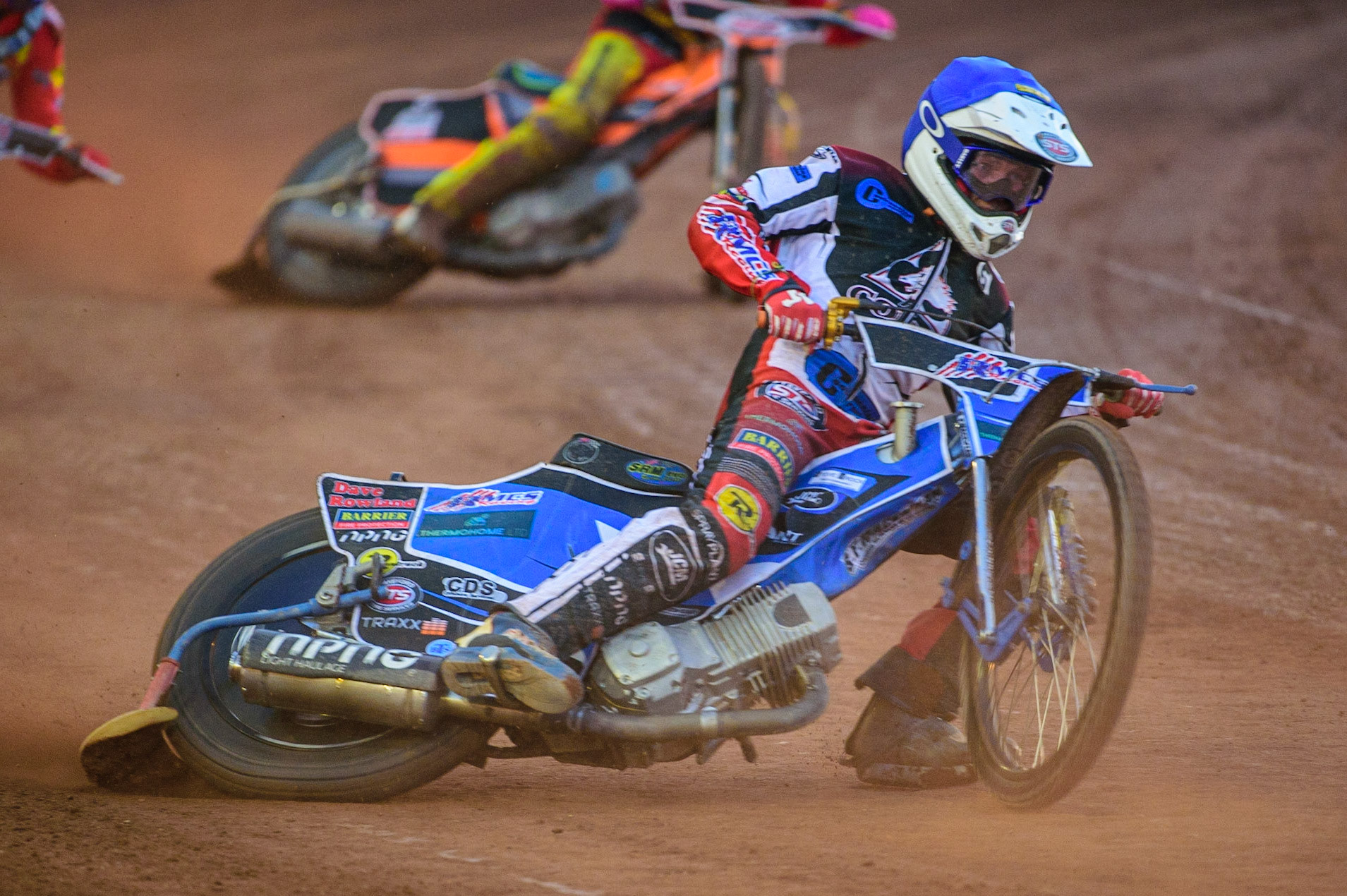 Archie Freeman  in action  for Belle Vue Cool Running Colts during the National Development League match between Belle Vue Aces and Leicester Lions at the National Speedway Stadium, Manchester on Friday 19th August 2022. (Credit: Ian Charles | MI News)