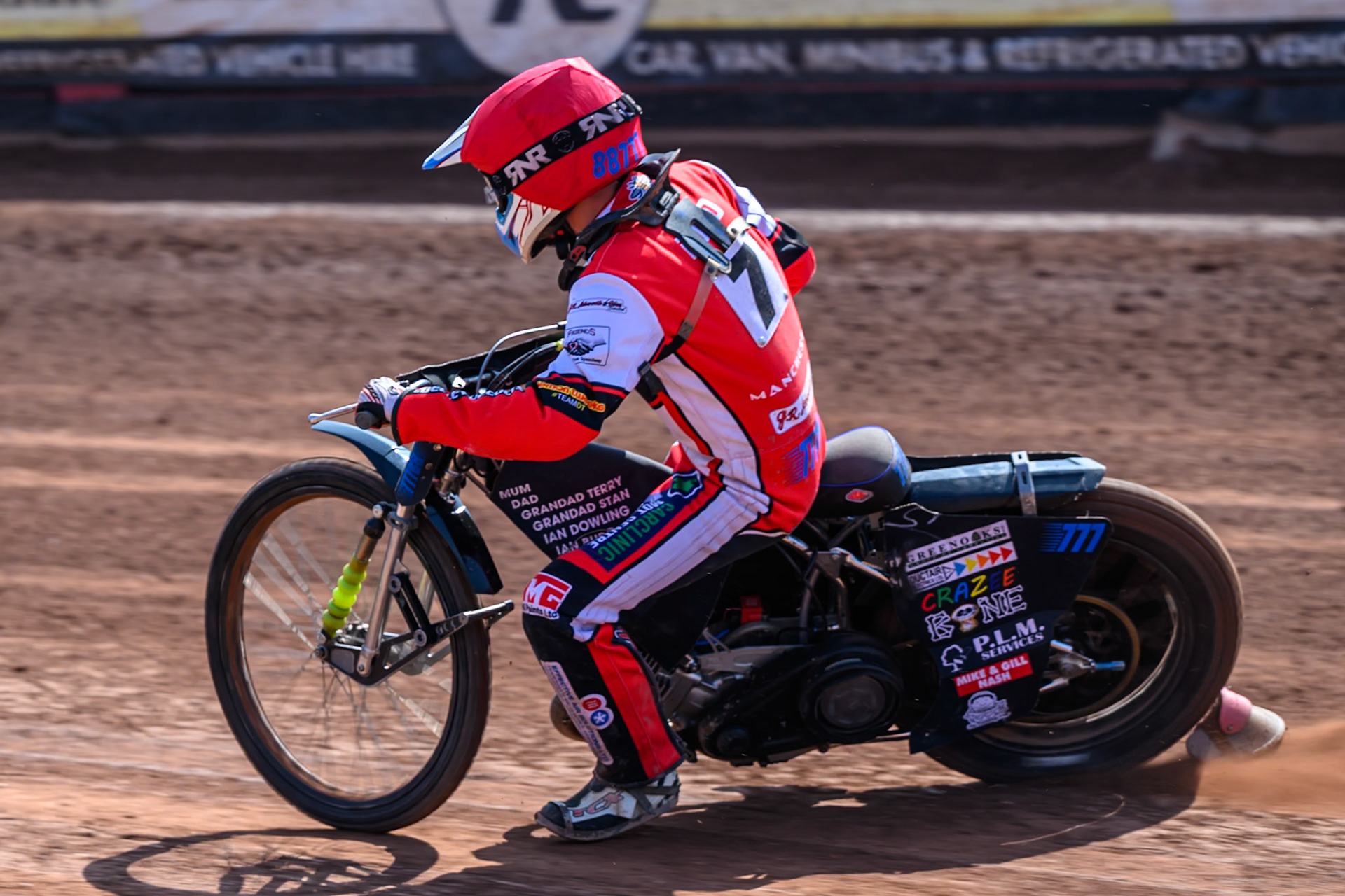 Billy Budd of Belle Vue Colts  in action during the WSRA National Development League match between Belle Vue Colts and Middlesbrough Tigers at the National Speedway Stadium, Manchester on Sunday 10th August 2025. (Photo: Mark Fletcher | MI News)