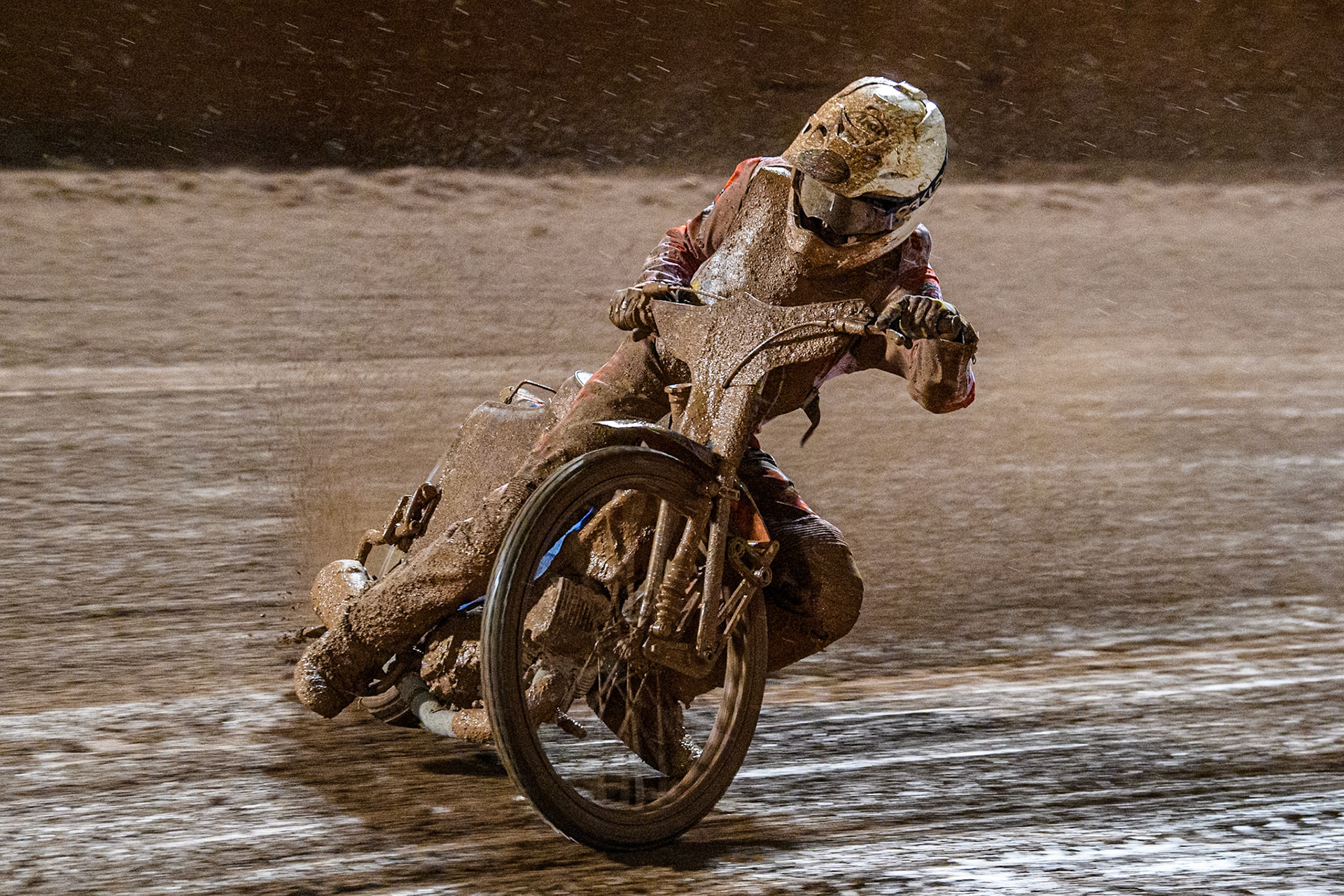 Sheffield Cubs' Stene Pijper  in action during the WSRA National Development League match between Belle Vue Colts and Sheffield Tiger Cubs at the National Speedway Stadium, Manchester on Monday 7th October 2024. (Photo: Ian Charles | MI News)