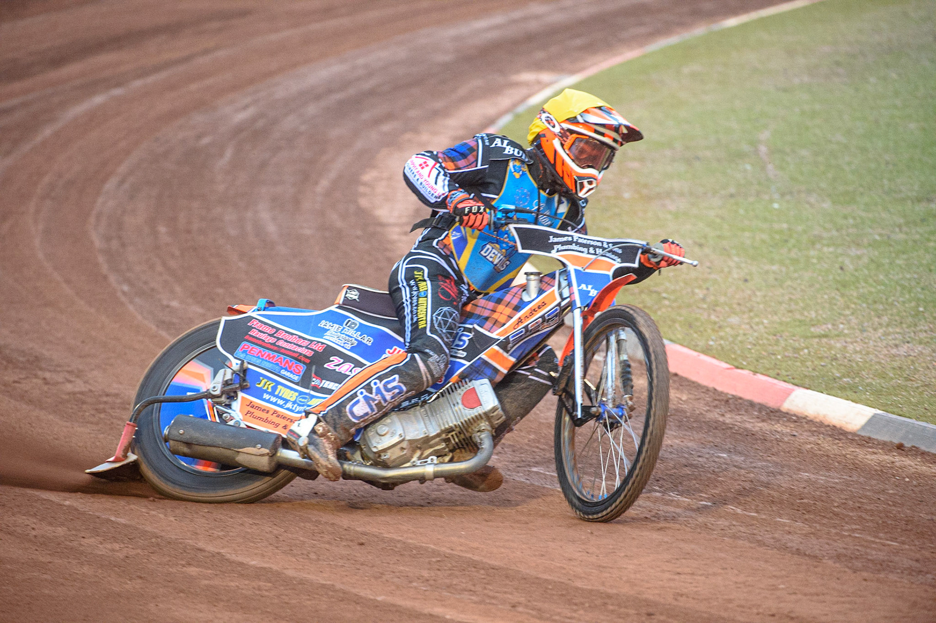 MANCHESTER, UK. AUGUST 20TH  Lewis Millar  in action during the National Development League match between Belle Vue Aces and Armadale Devils at the National Speedway Stadium, Manchester on Friday 20th August 2021. (Credit: Ian Charles | MI News)