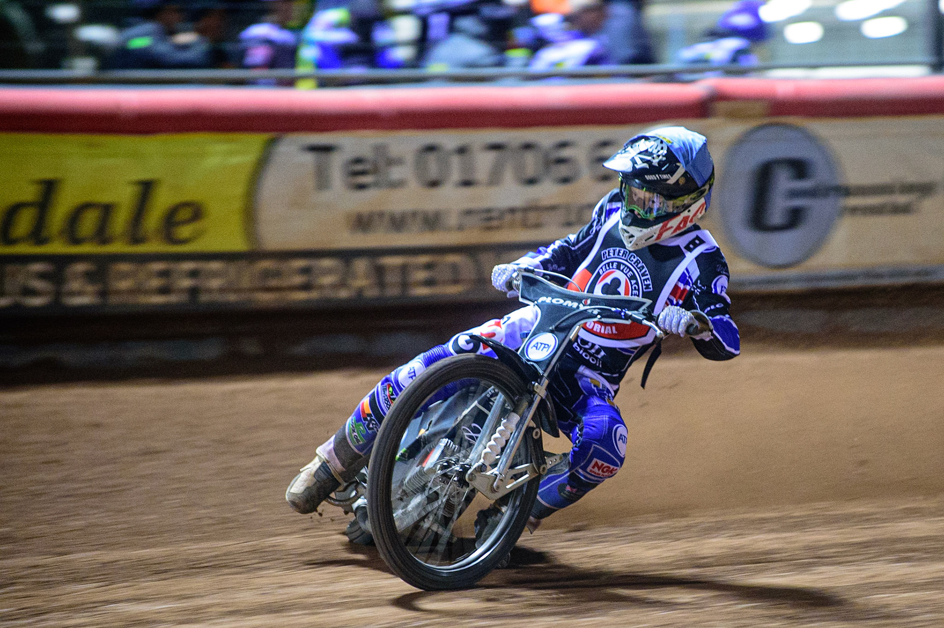 MANCHESTER, UK. OCT 23RD  Dan Bewley  in action  during the Peter Craven Memorial Trophy event at the National Speedway Stadium, Manchester on Saturday 23rd October 2021. (Credit: Ian Charles | MI News)