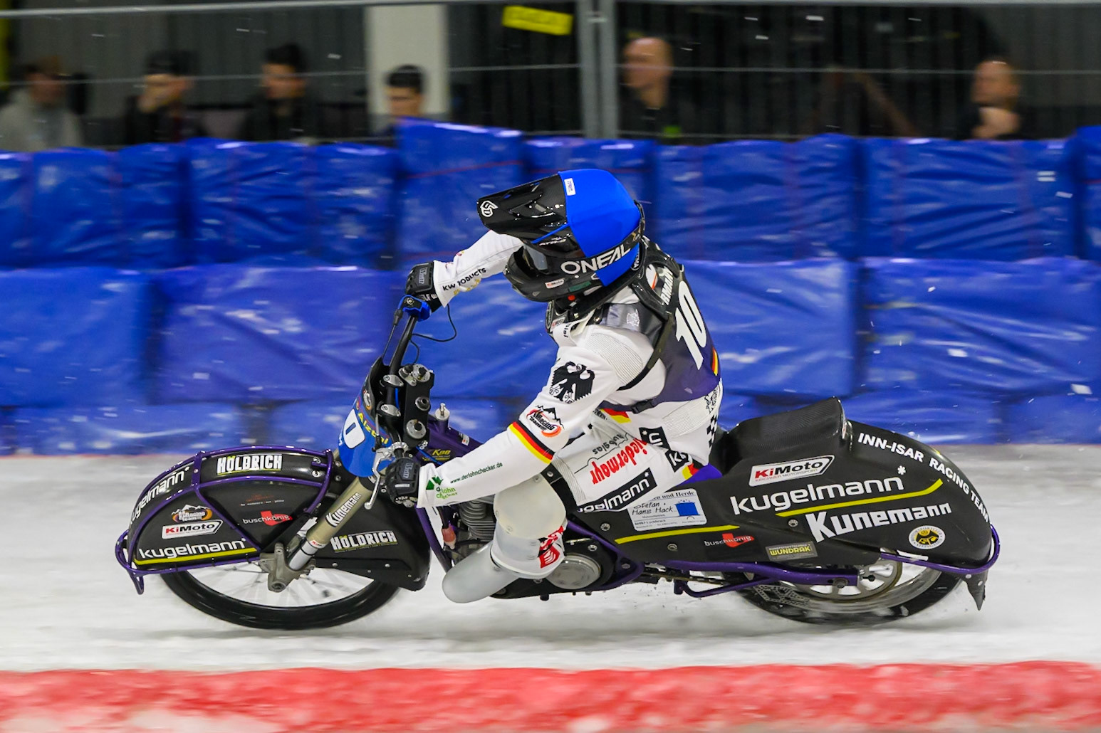 Christoph Kirchner (10) of Germany in action during the FIM Ice Speedway Of Nations at Ice Rink Thialf, Heerenveen on Sunday 12th April 2026. (Photo: Ian Charles | MI News)