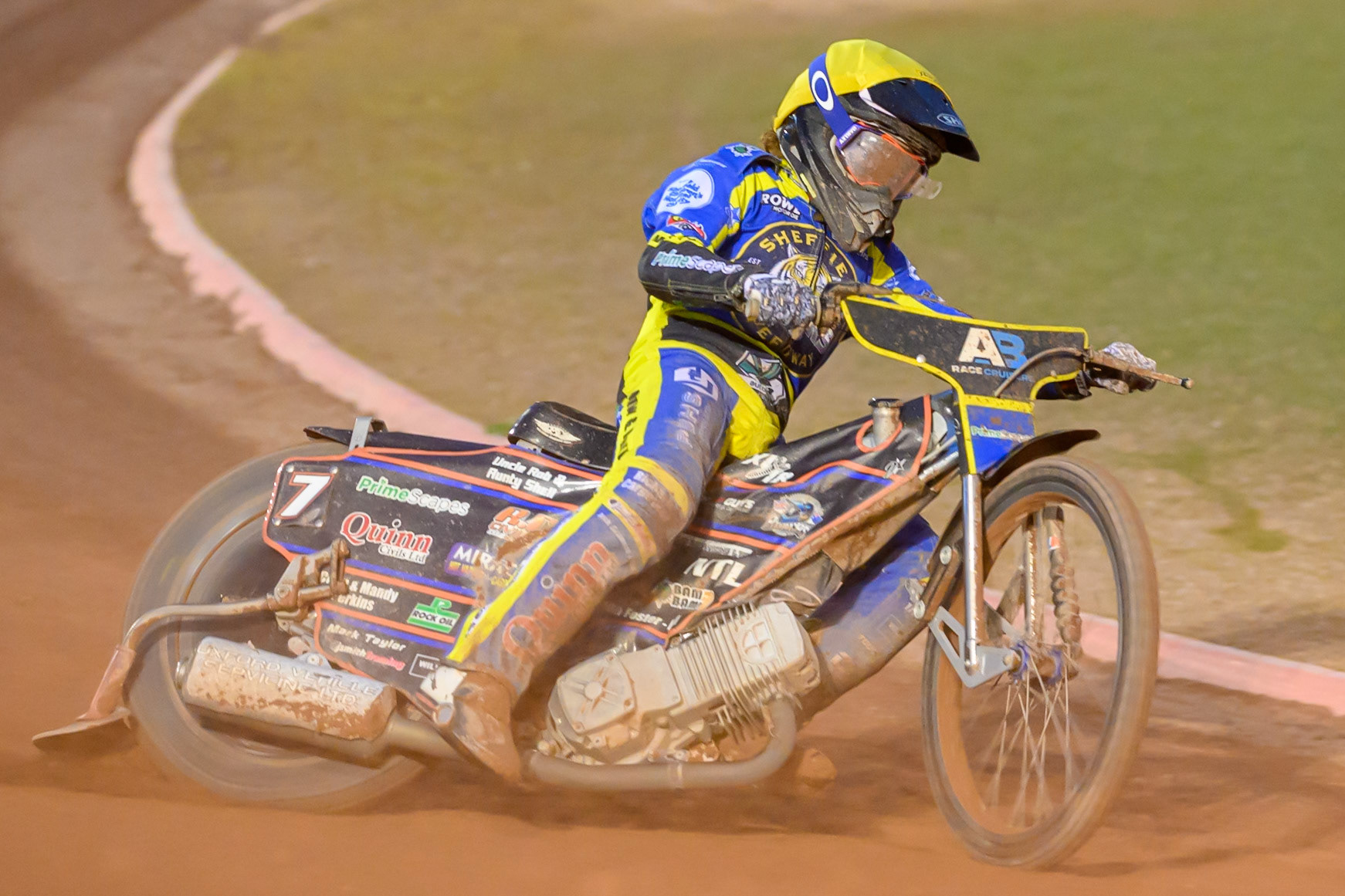 Luke Killeen of Sheffield Tigers in action during the Rowe Motor Oil Premiership match between Belle Vue Aces and Sheffield Tigers at the National Speedway Stadium, Manchester on Monday 14th September 2026. (Photo: Ian Charles | MI News)
