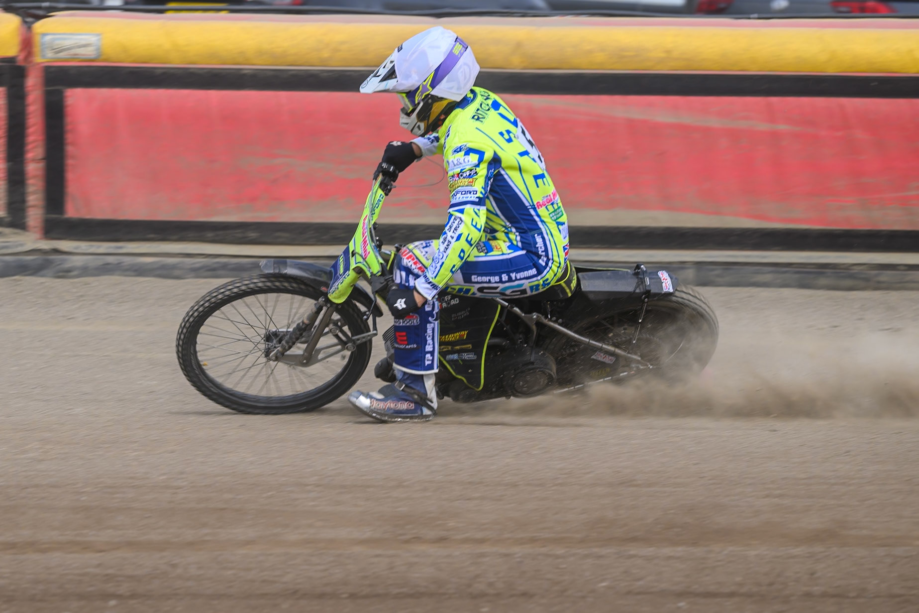 Darryl Ritchings of Oxford Chargers gets out of shape as he hits a rut during the WSRA National Development League match between Buxton Bulls and Oxford Chargers at Hi-Edge Speedway, Buxton on Sunday 2nd August 2026. (Photo: Ian Charles | MI News)