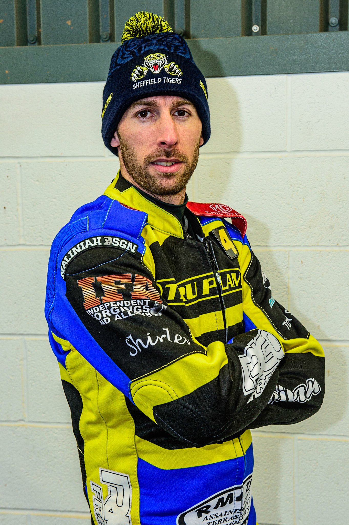 David Bellego  - Sheffield ‘TruPlant’ Tigers  during the SGB Premiership match between Belle Vue Aces and Sheffield Tigers at the National Speedway Stadium, Manchester on Monday 27th March 2023. (Photo: Ian Charles | MI News)