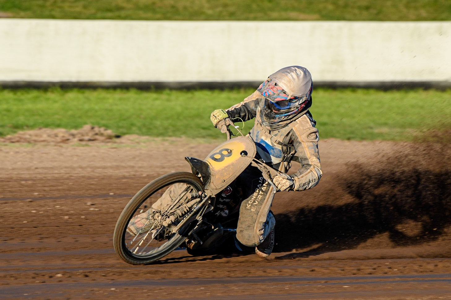 Henri Ahlbom in action for Finland during the FIM Long Track Of Nations event at the Speed Centre Roden on Sunday 24th September 2023. (Photo: Ian Charles | MI News)
