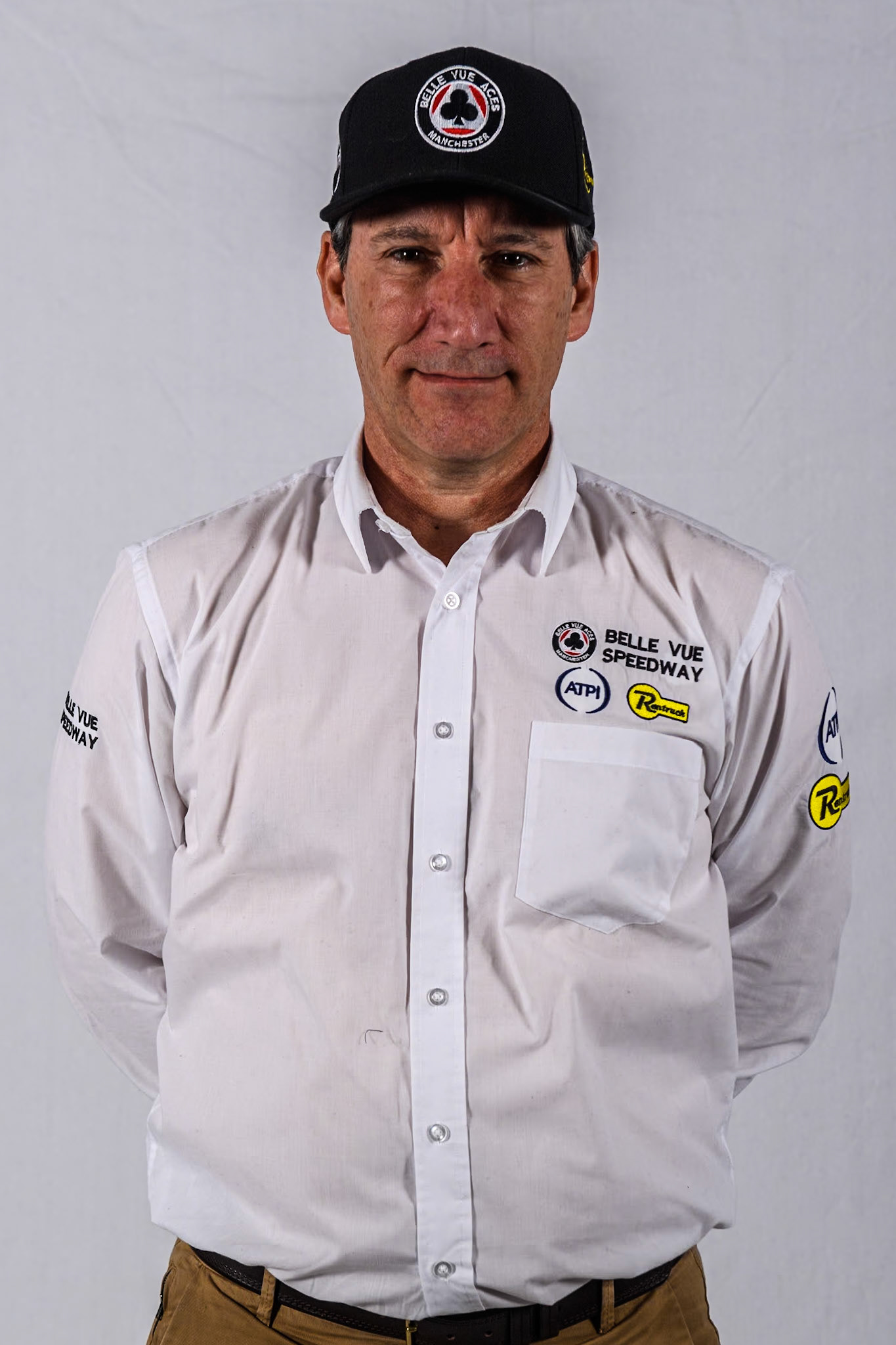 Belle Vue Aces' rider Team Manager Mark Lemon during the Belle Vue Aces Media Day at the National Speedway Stadium, Manchester on Monday 11th March 2024. (Photo: Ian Charles | MI News)