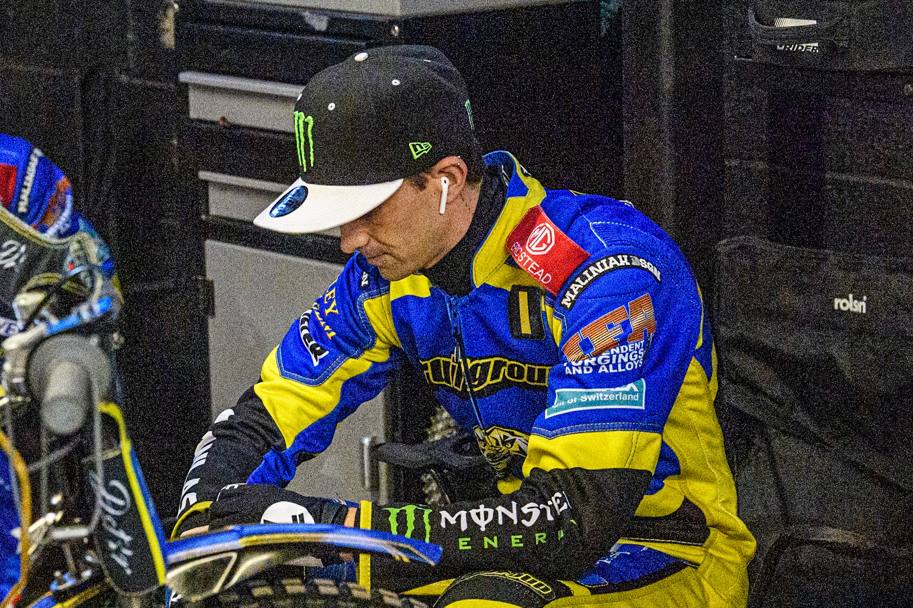 Sheffield Tigers' Jack Holder  in thoughtful mood during the Rowe Motor Oil Premiership Play Off Semi Final 2nd leg between Sheffield Tigers and Belle Vue Aces at Owlerton Stadium, Sheffield on Thursday 19th September 2024. (Photo: Ian Charles | MI News)
