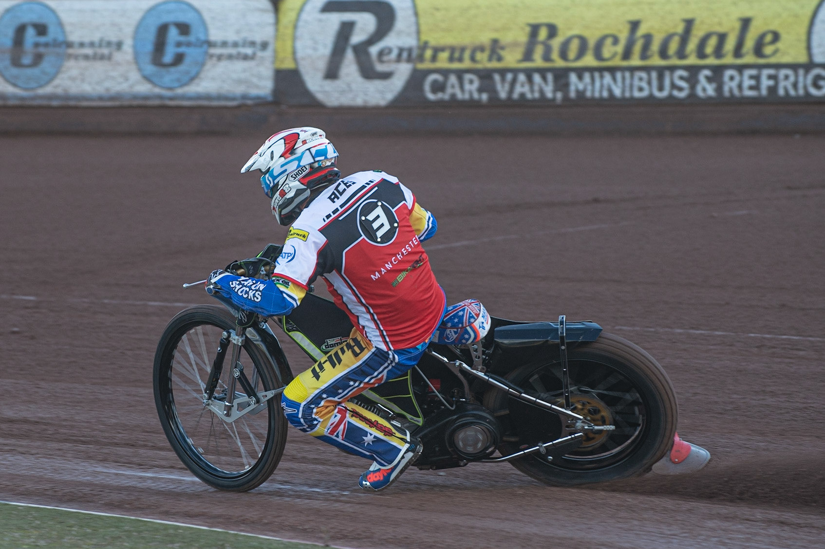 Photo: Ian CharlesJason Crump of Belle Vue 'BikeRight' Aces  has his first ever ride around the National Speedway StadiumBelle Vue ‘Bikerite ’Aces v ‘ATPI’ All Stars, Premiership Challenge, National Speedway Stadium, Manchester Thursday  24  September  2020