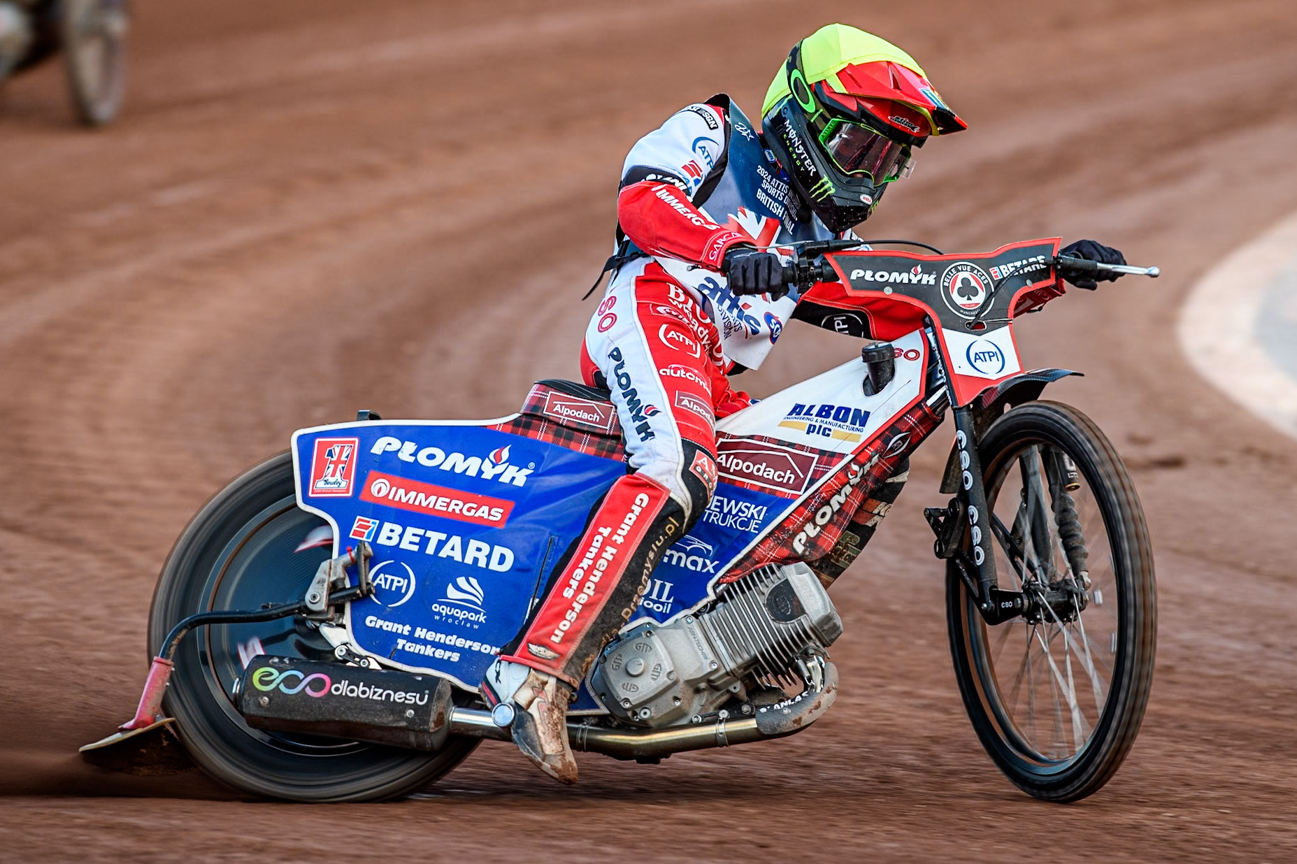 Dan Bewley in action during the Attis Insurance Sports Division British Speedway Championship Final at the National Speedway Stadium, Manchester on Saturday 8th June 2024. (Photo: Ian Charles | MI News)