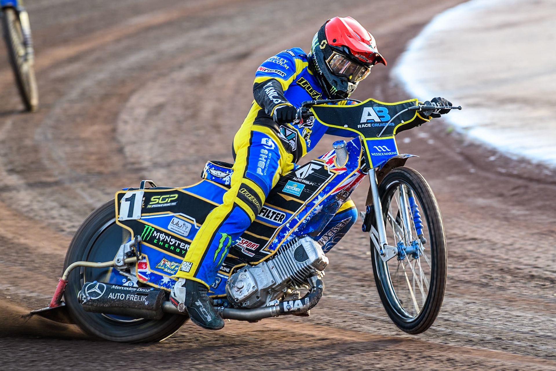 Sheffield Tigers' Jack Holder  in action during the Premiership KO Cup Quarter Final, 2nd Leg match between Sheffield Tigers and Belle Vue Aces at Owlerton Stadium, Sheffield on Thursday 9th May 2024. (Photo: Ian Charles | MI News)