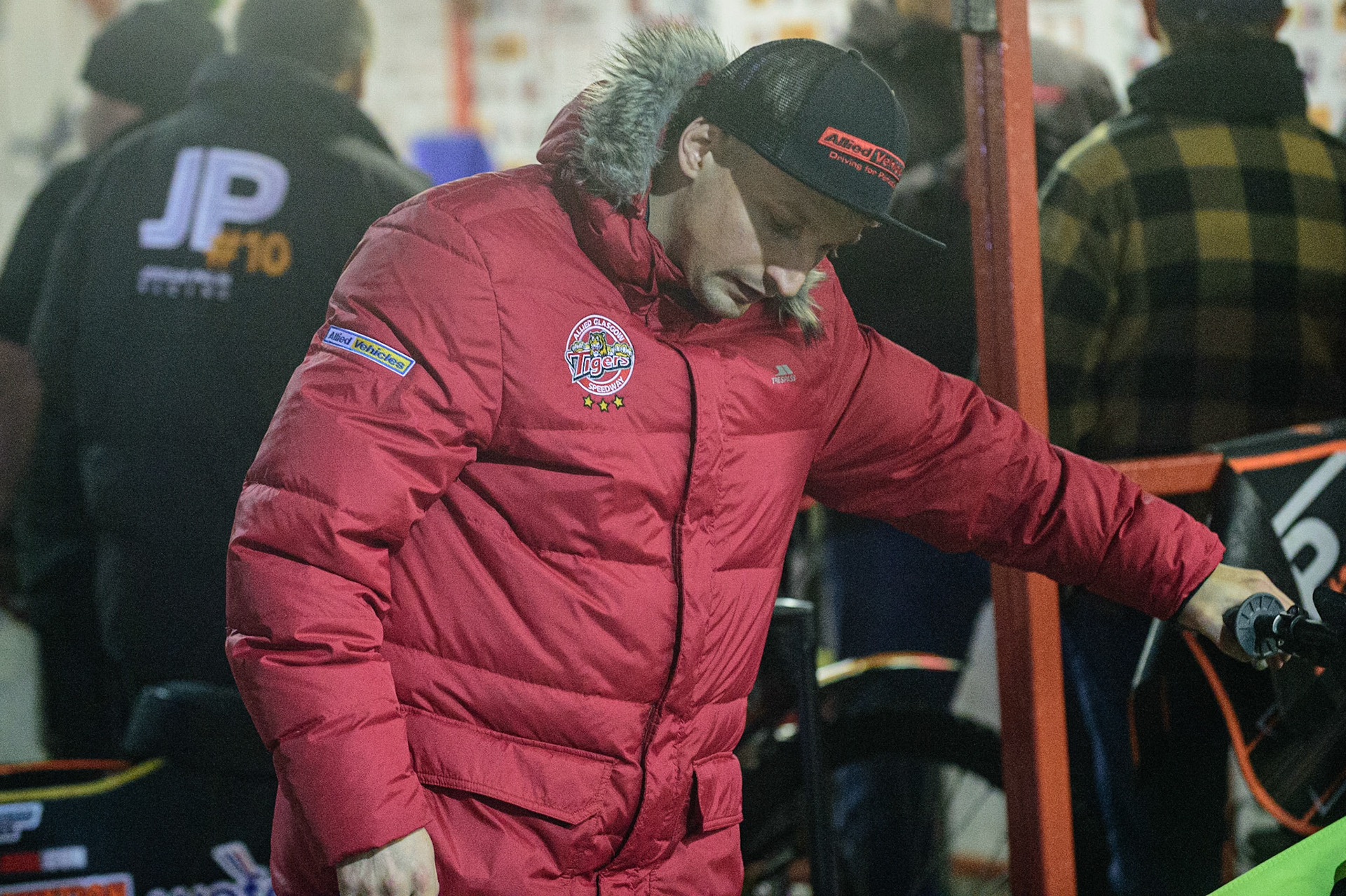 PETERBOROUGH, UK. OCT 14TH Peterborough Crendon Panthers  guest Craig Cook warms up his bike during the SGB Premiership Grand Final 2nd leg between Peterborough and Belle Vue Aces at East of England Showground, Peterborough on Thursday 14th October 2021. (Credit: Ian Charles | MI News)