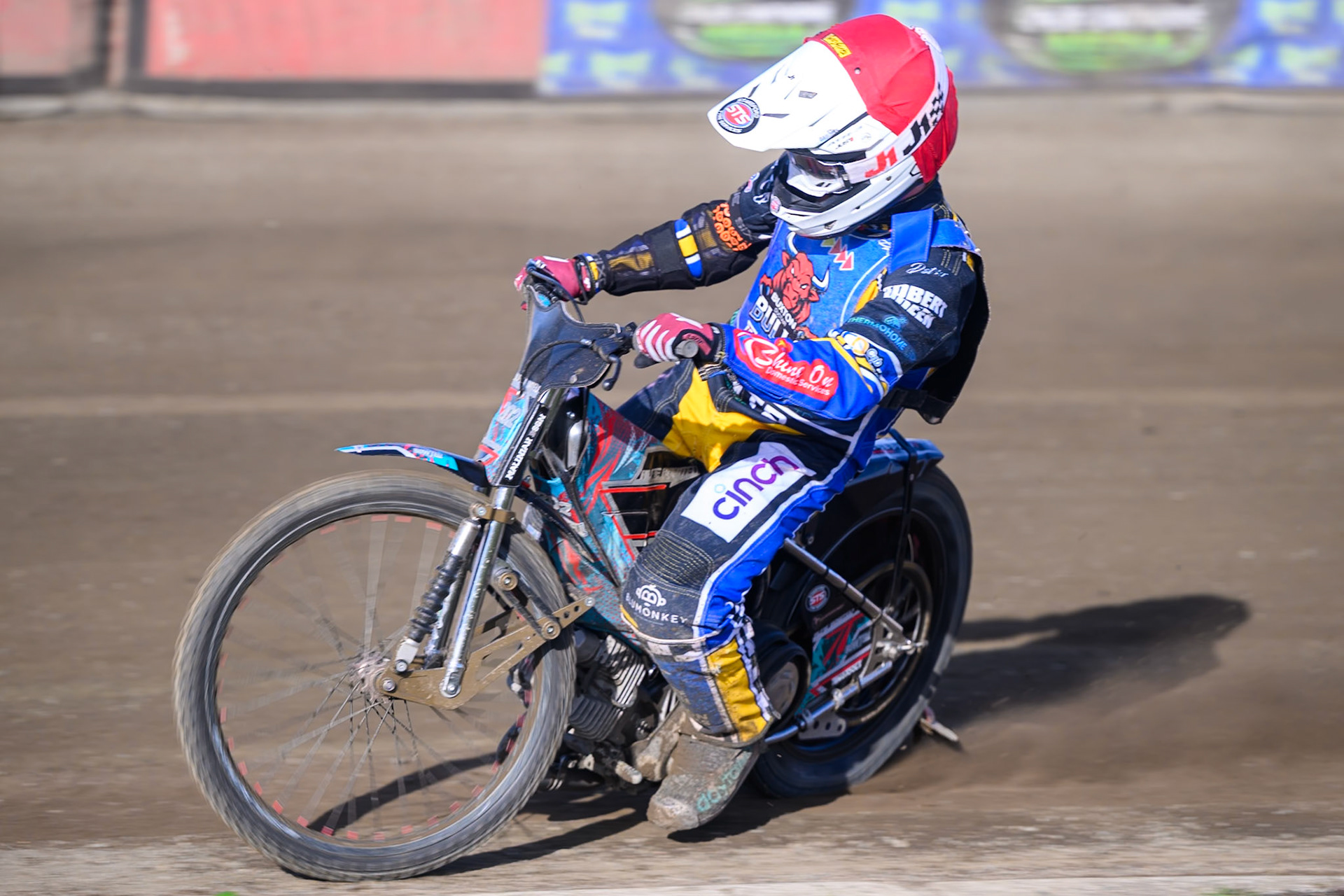 Alfie Bowtell of Buxton Bulls  in action during the WSRA National Development League match between Buxton Bulls and Leicester Lion Cubs at Hi-Edge Speedway, Buxton on Sunday 4th October 2026. (Photo: Ian Charles | MI News)