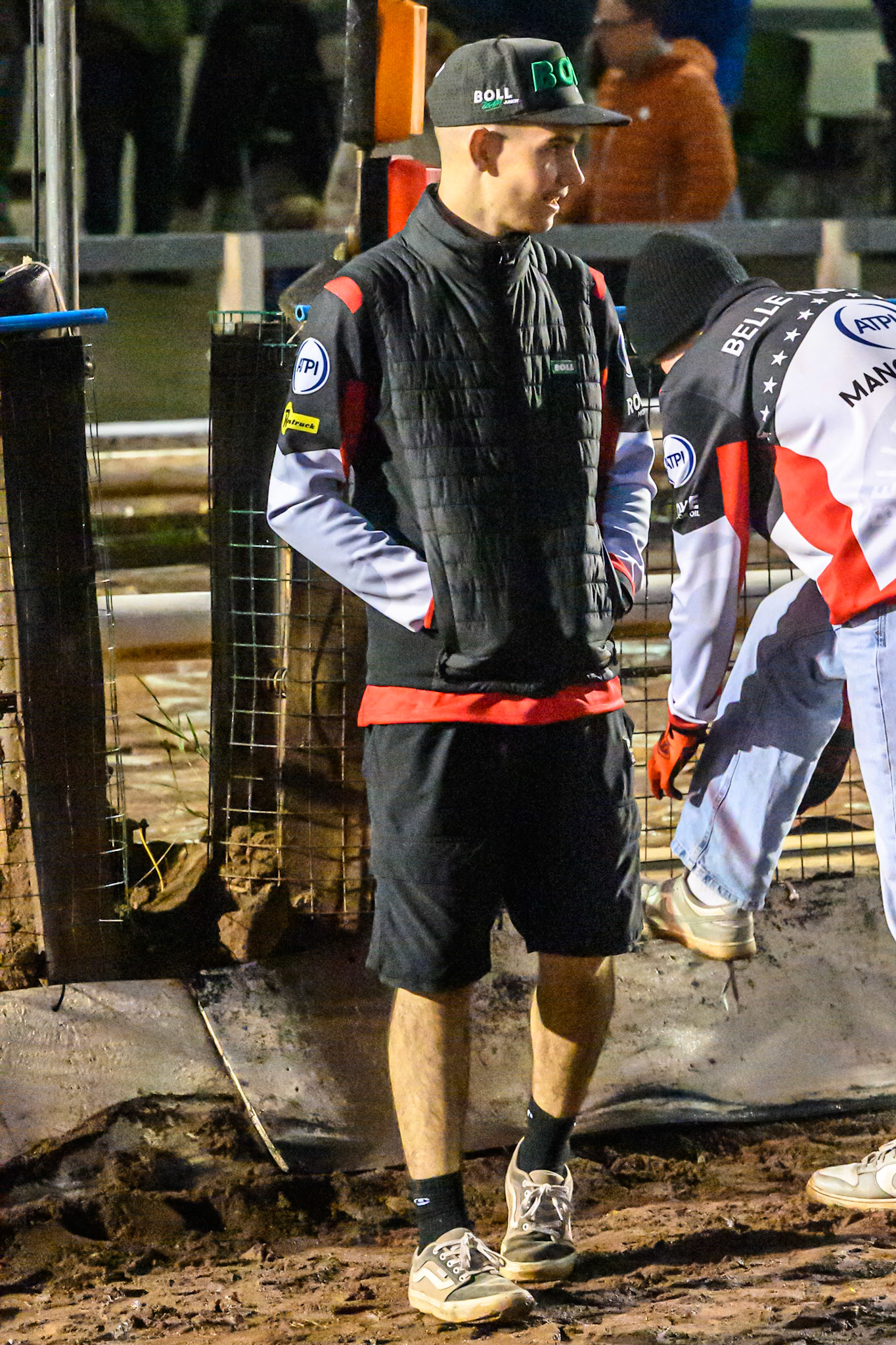 Mitch McDiarmid, Guest rider for Belle Vue Aces on the track walk during the Rowe Motor Oil Premiership Grand Final 1st Leg match between Sheffield Tigers and Belle Vue Aces at Owlerton Stadium, Sheffield on Monday 12th October 2026. (Photo: Ian Charles | MI News)