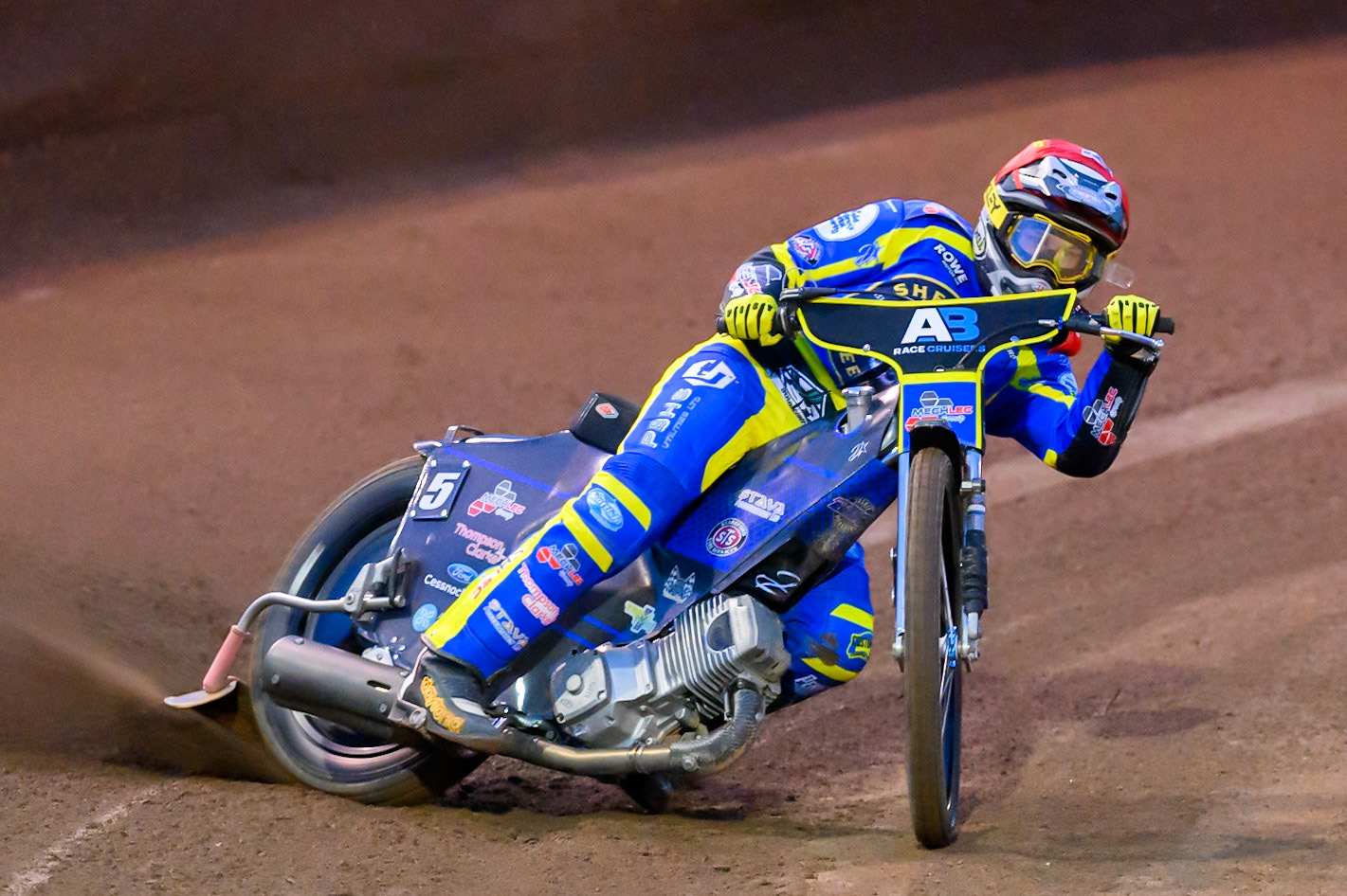 Josh Pickering of Sheffield Tigers   in action during the Knockout Cup Northern Section match between Sheffield Tigers and Belle Vue Aces at Owlerton Stadium, Sheffield on Thursday 2nd April 2026. (Photo: Ian Charles | MI News)