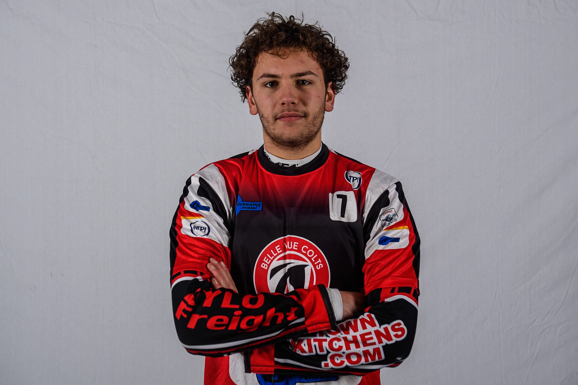 Belle Vue Colts' rider Harry McGurk during the Belle Vue Aces Media Day at the National Speedway Stadium, Manchester on Monday 11th March 2024. (Photo: Ian Charles | MI News)